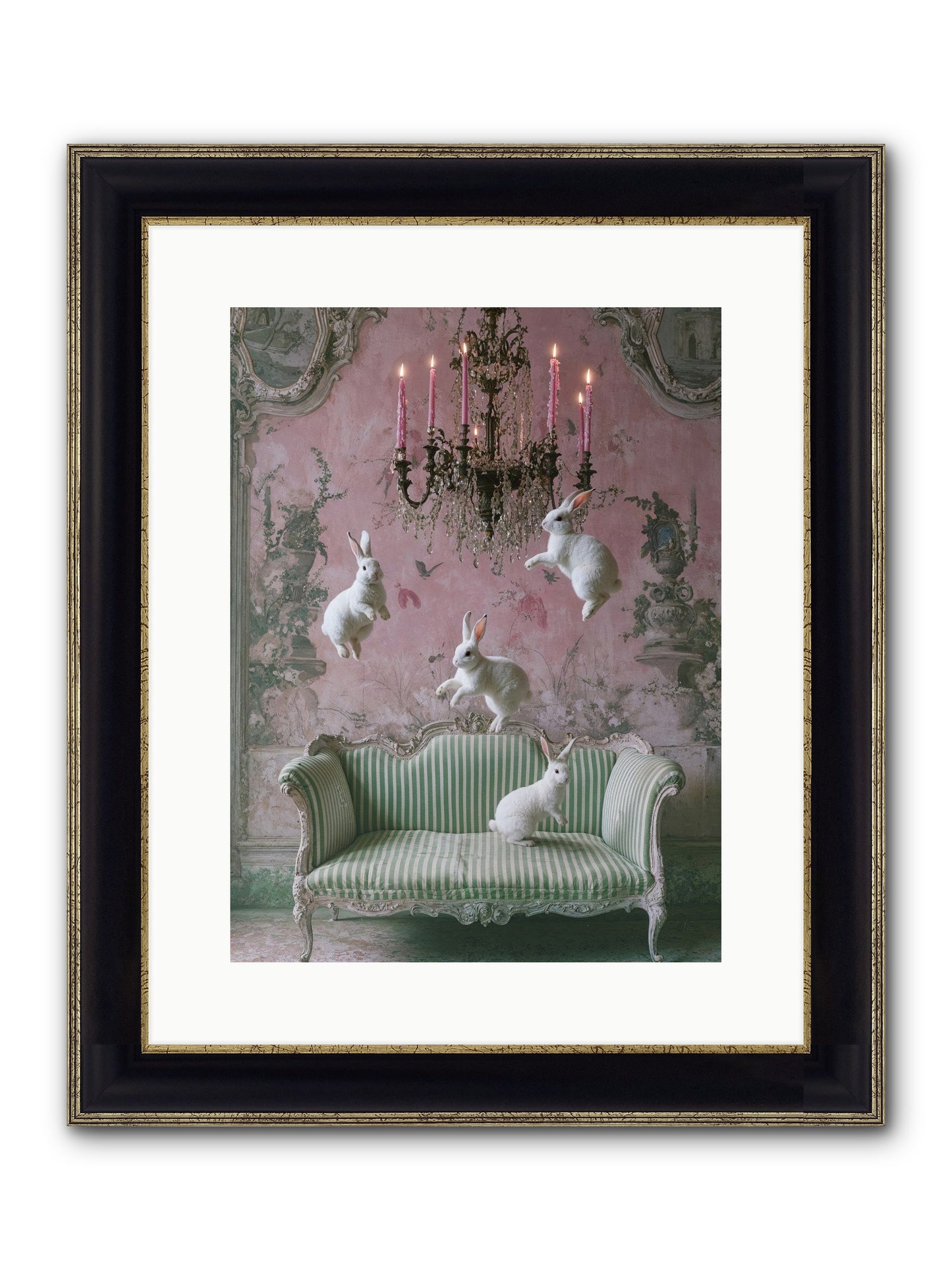 Dance Of Untamed Grace Framed Print - Black & Gold 12x16