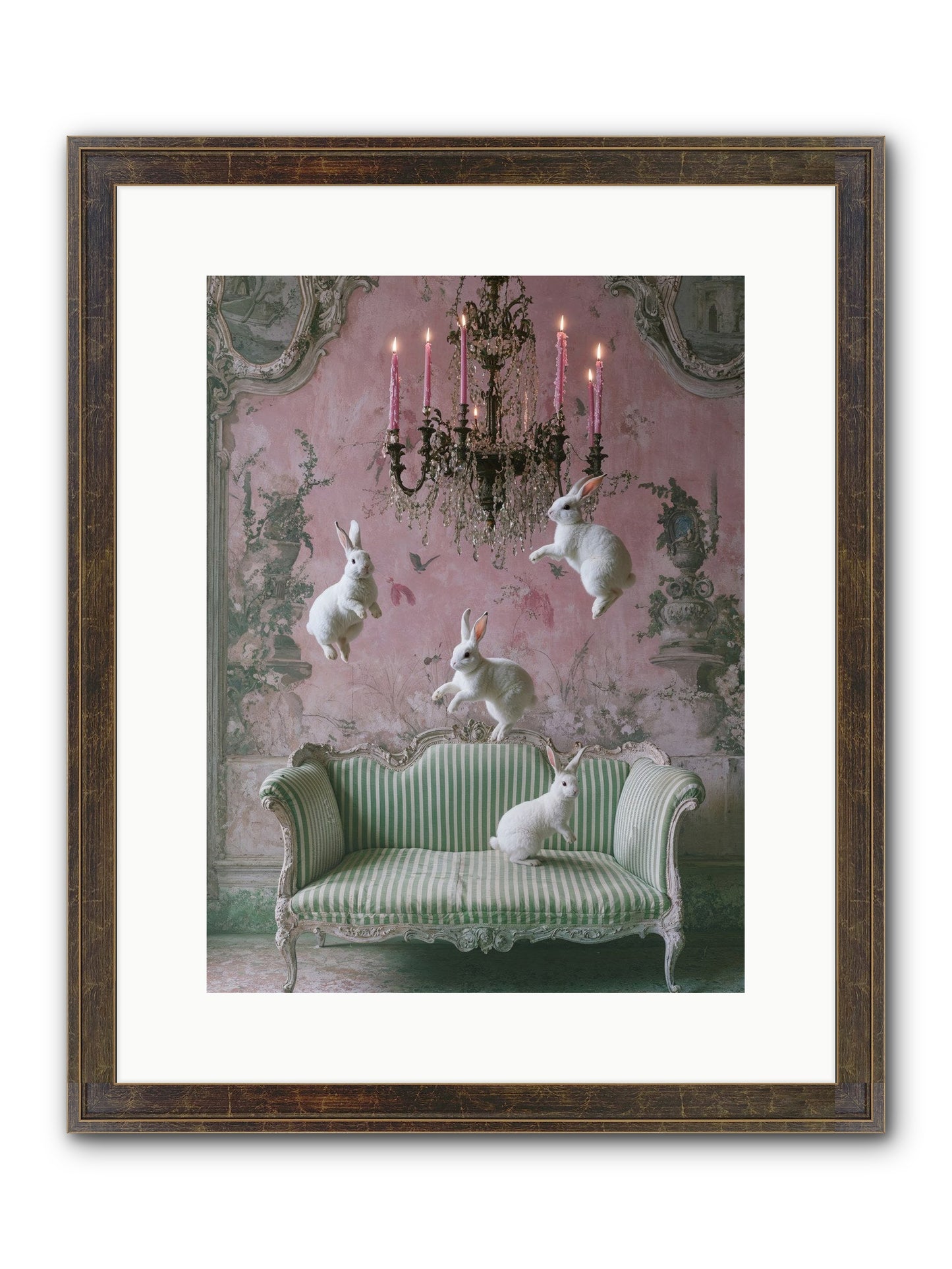 Dance Of Untamed Grace Framed Print - Slimwoods Black/Gold 12x16