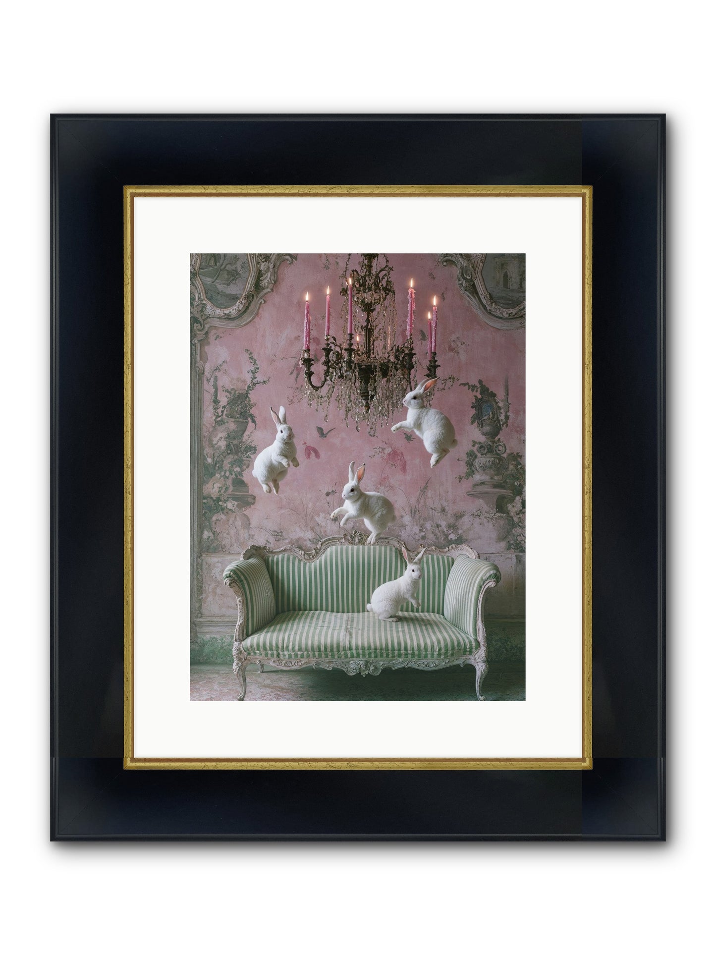 Dance Of Untamed Grace Framed Print - Wide Black w/Gold 12x16