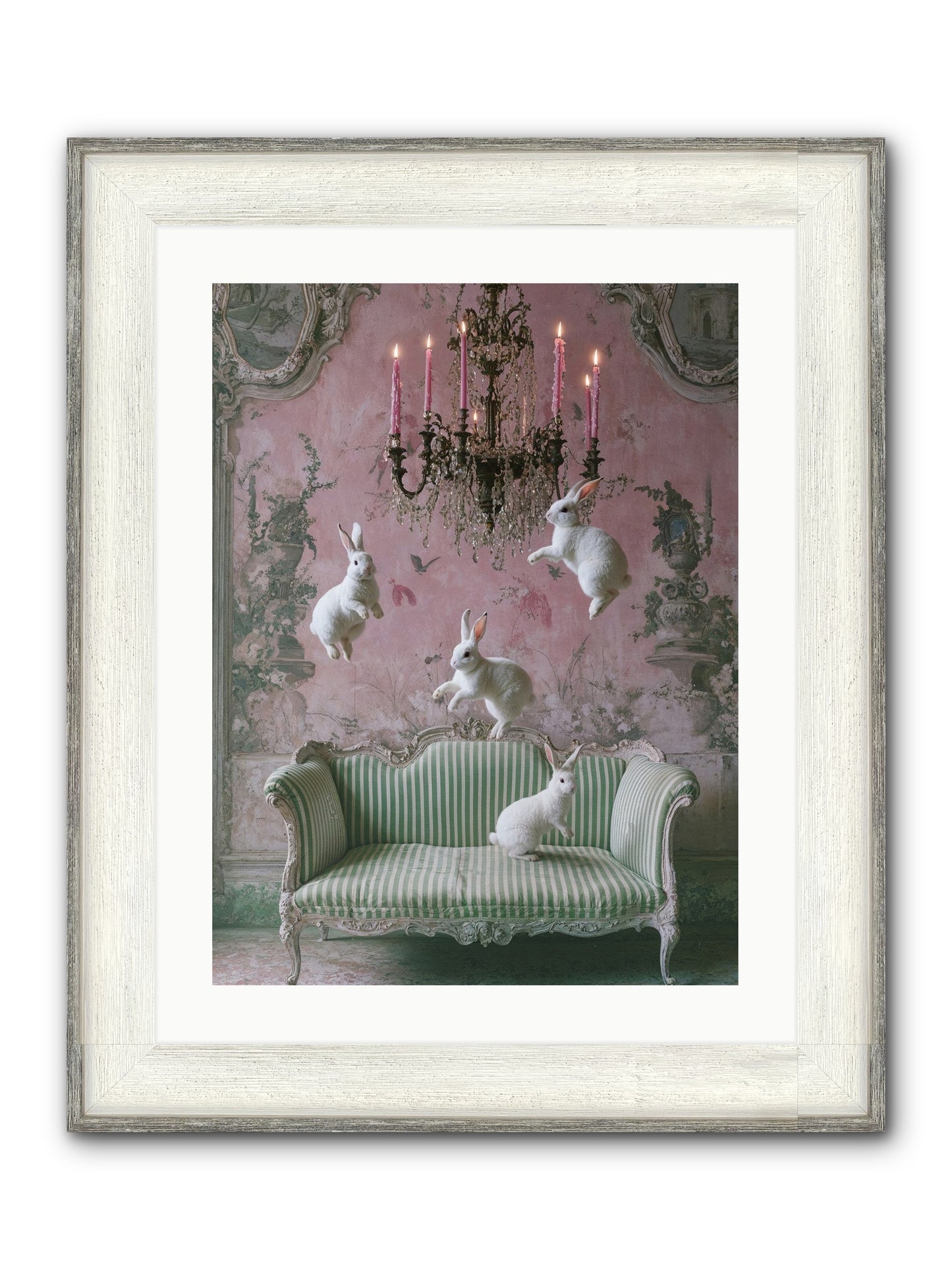 Dance Of Untamed Grace Framed Print - Driftwood White 18x24