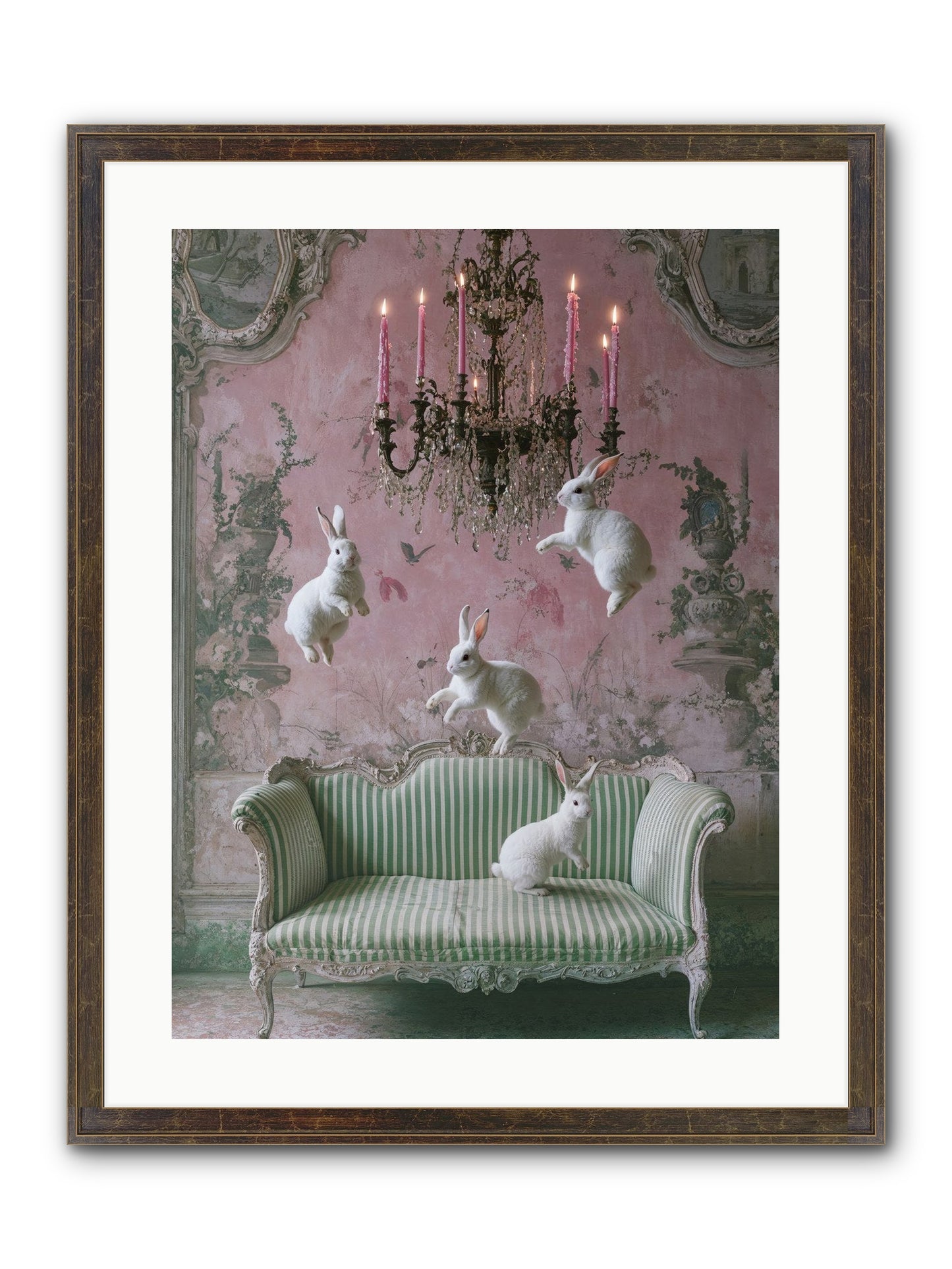 Dance Of Untamed Grace Framed Print - Slimwoods Black/Gold 18x24