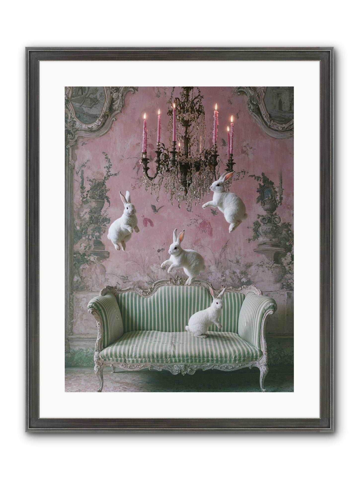 Dance Of Untamed Grace Framed Print - Slimwoods Black/Silver 18x24