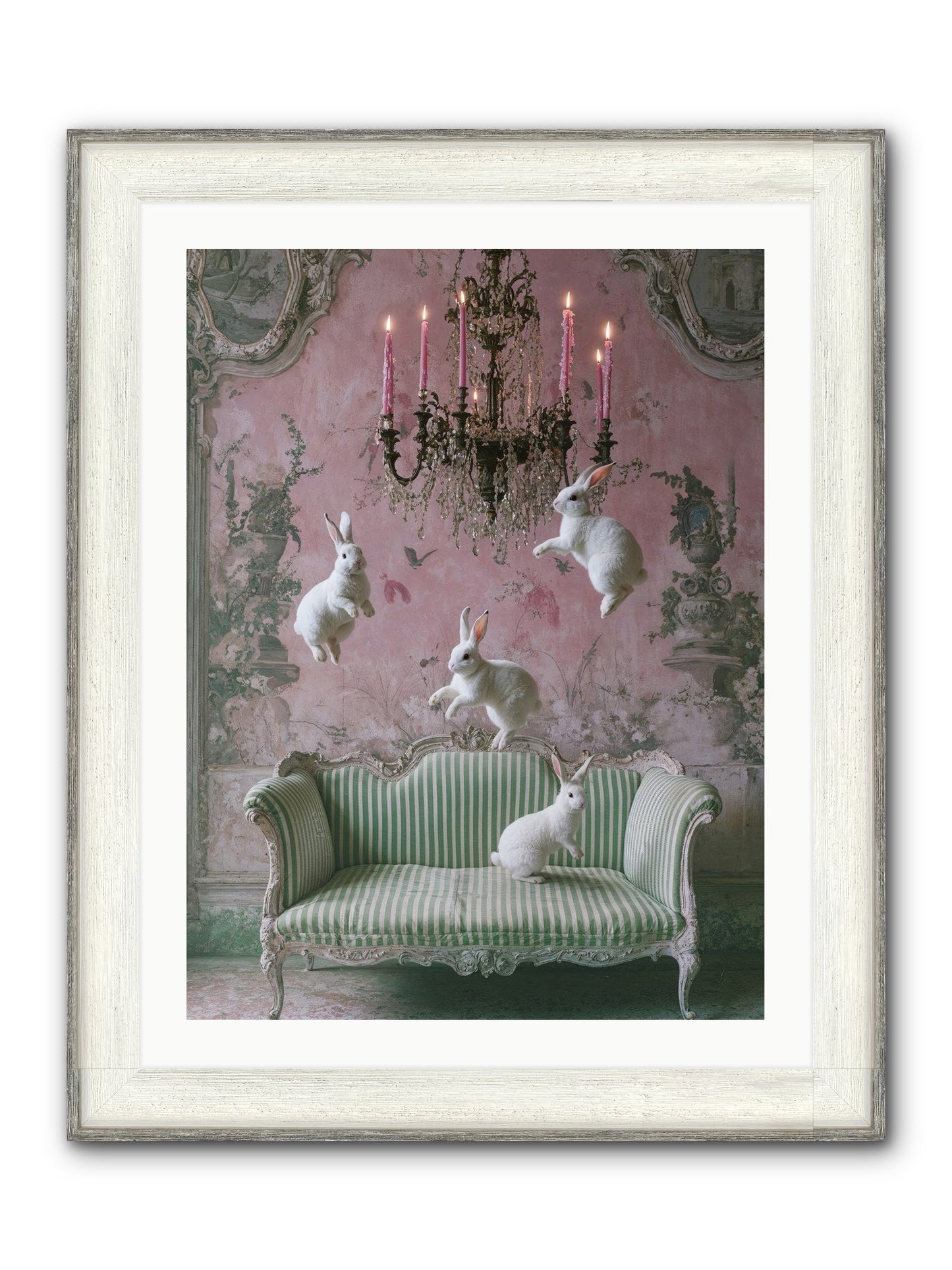 Dance Of Untamed Grace Framed Print - Driftwood White 24x32