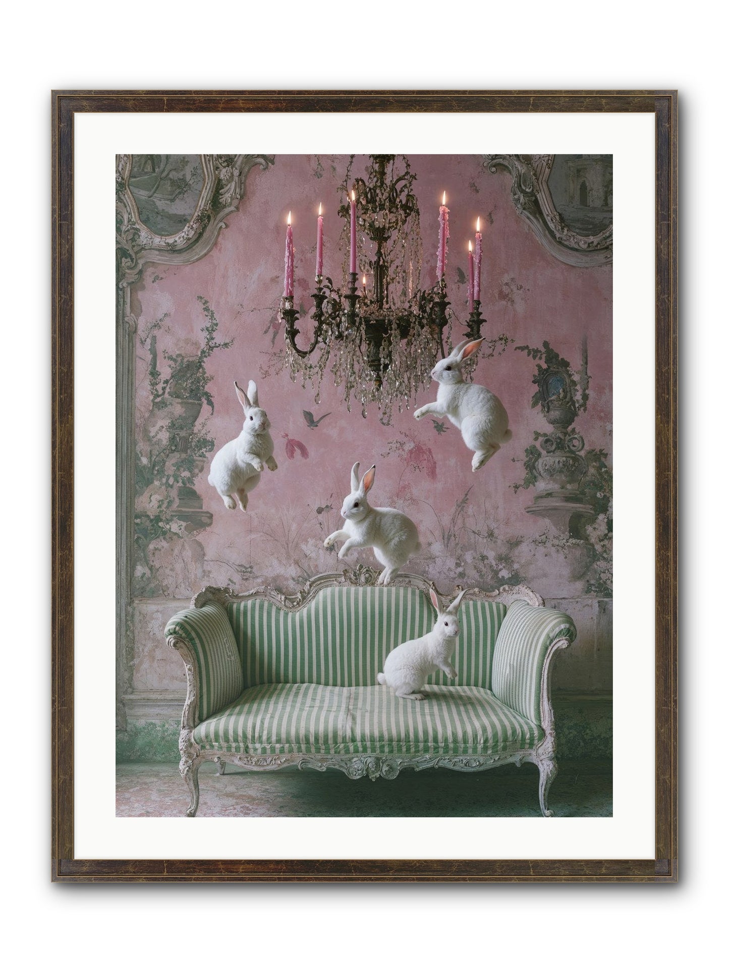 Dance Of Untamed Grace Framed Print - Slimwoods Black/Gold 24x32
