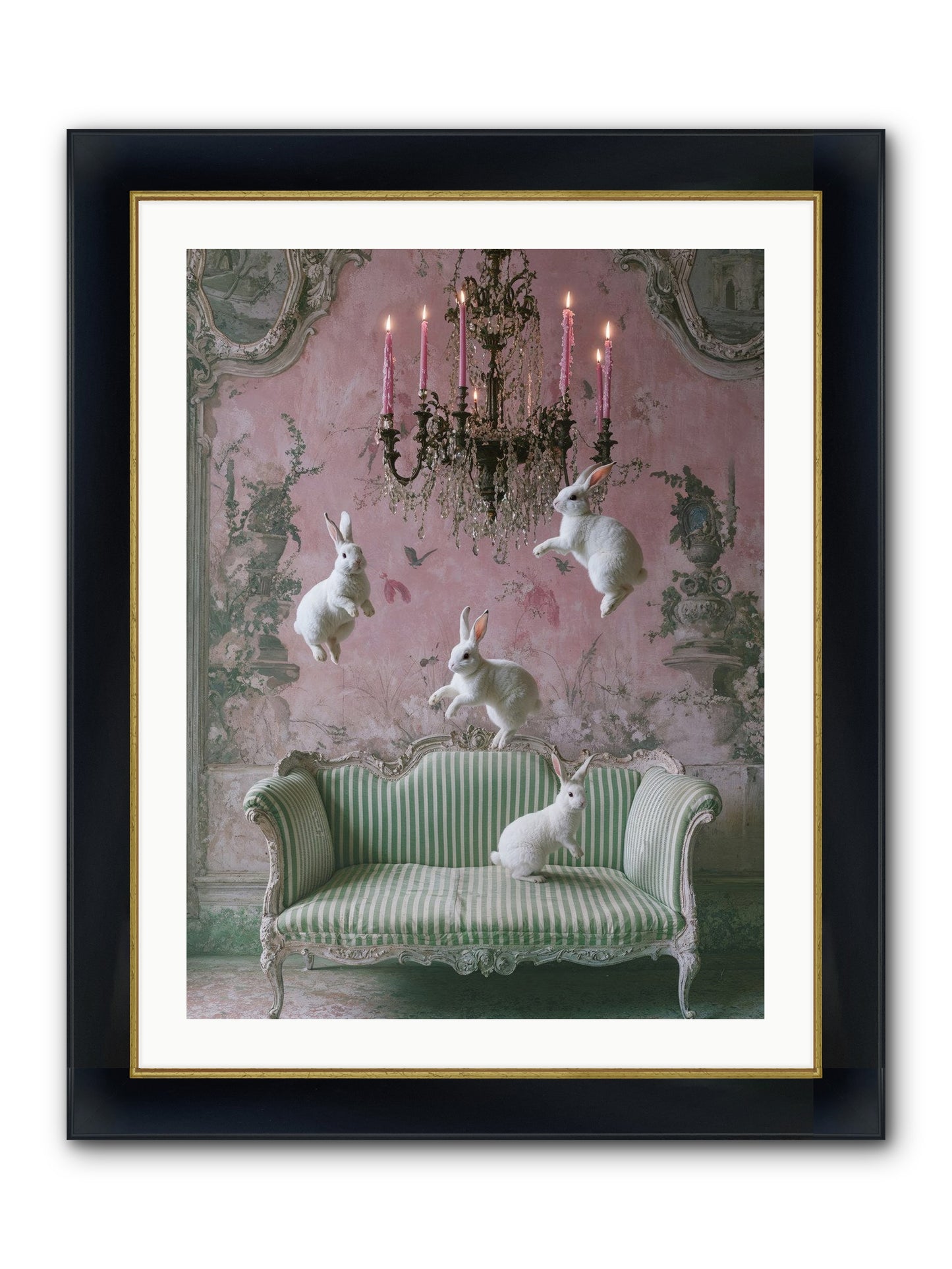 Dance Of Untamed Grace Framed Print - Wide Black w/Gold 24x32