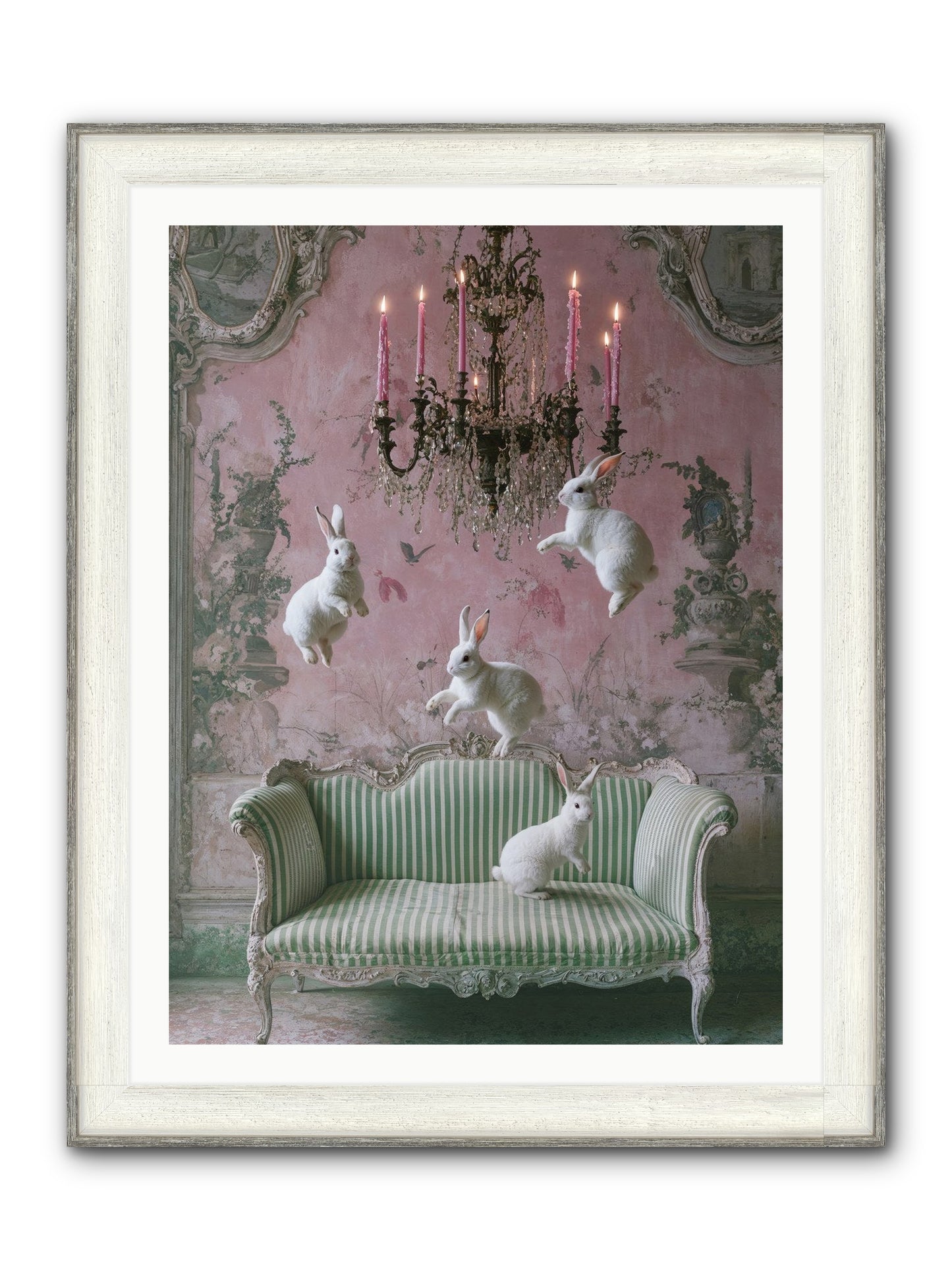 Dance Of Untamed Grace Framed Print - Driftwood White 30x40