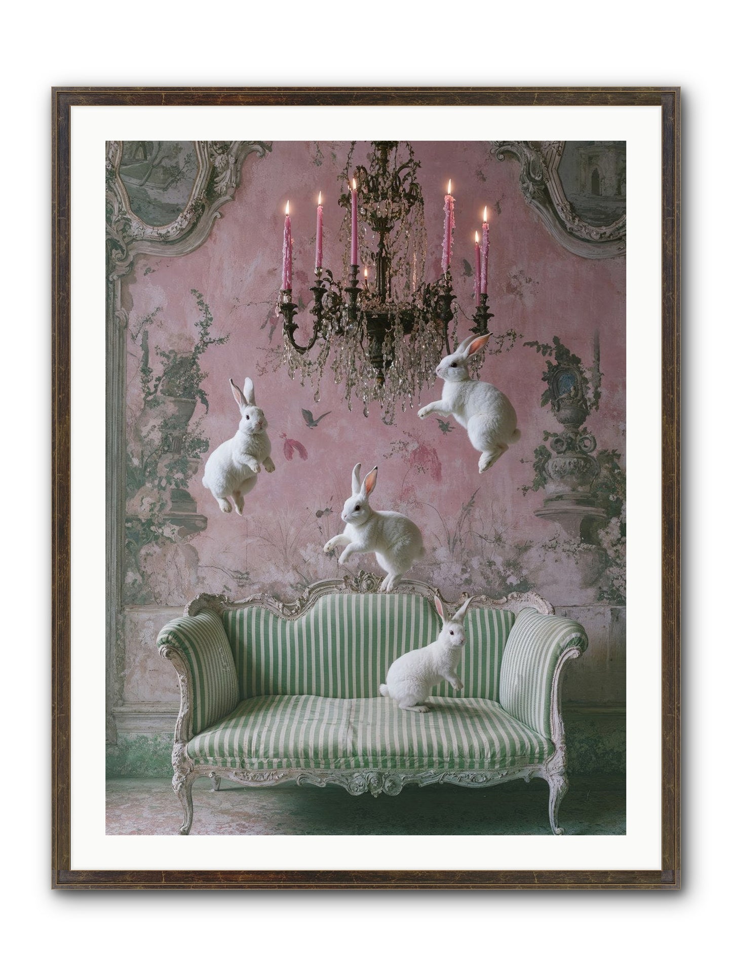 Dance Of Untamed Grace Framed Print - Slimwoods Black/Gold 30x40