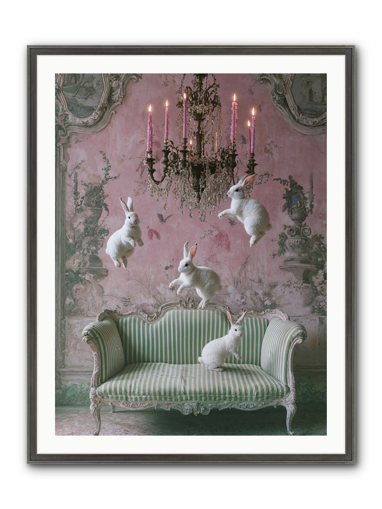 Dance Of Untamed Grace Framed Print - Slimwoods Black/Silver 30x40