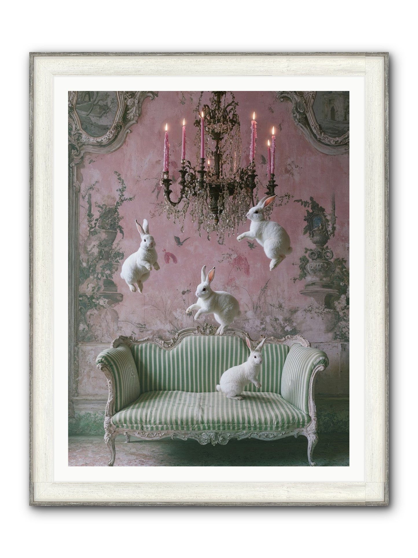 Dance Of Untamed Grace Framed Print - Driftwood White 36x48