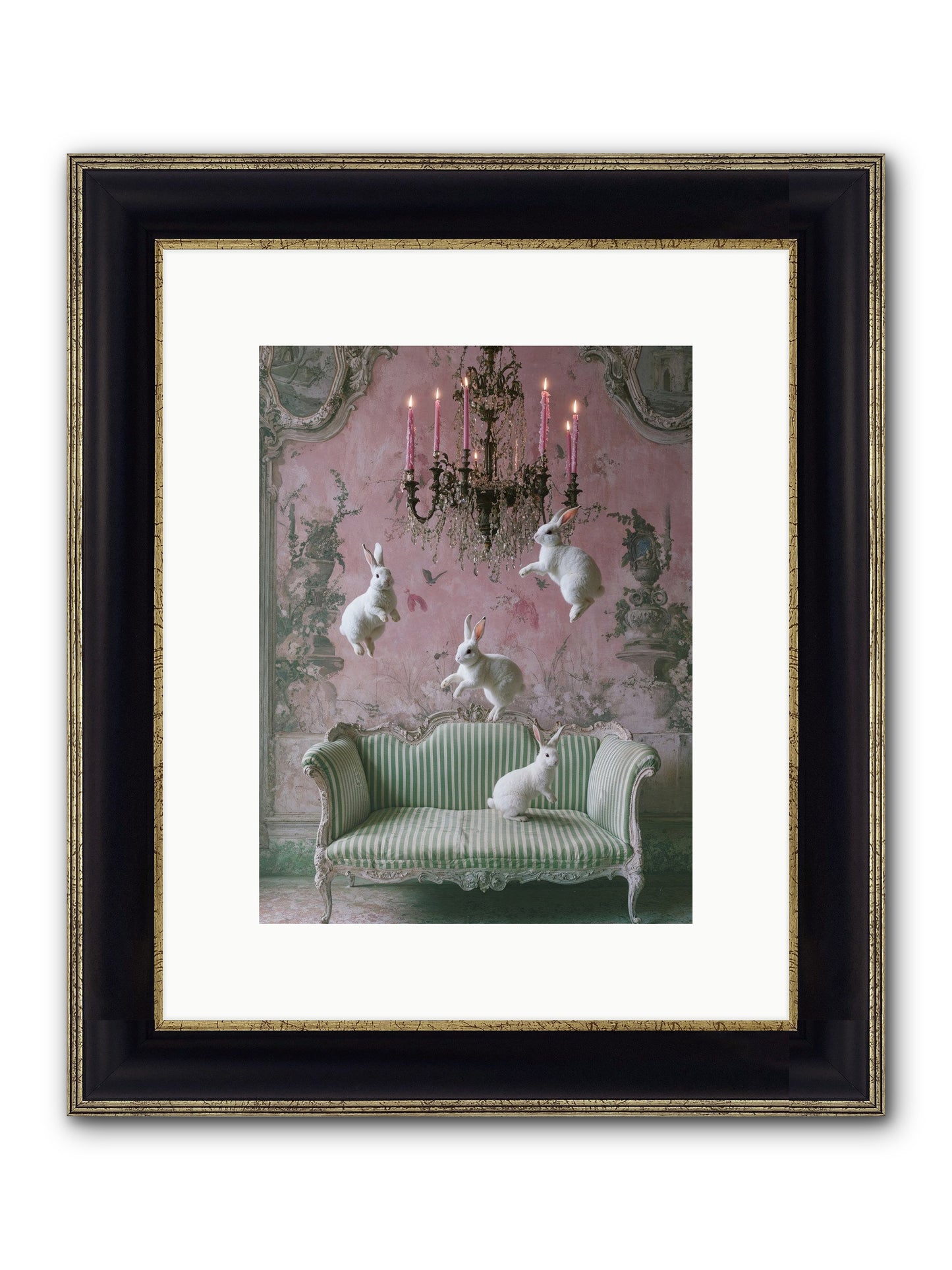 Dance Of Untamed Grace Framed Print - Black & Gold 9x12