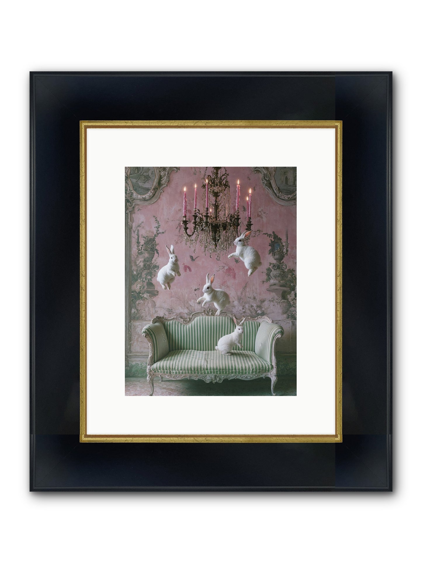 Dance Of Untamed Grace Framed Print - Wide Black w/Gold 9x12