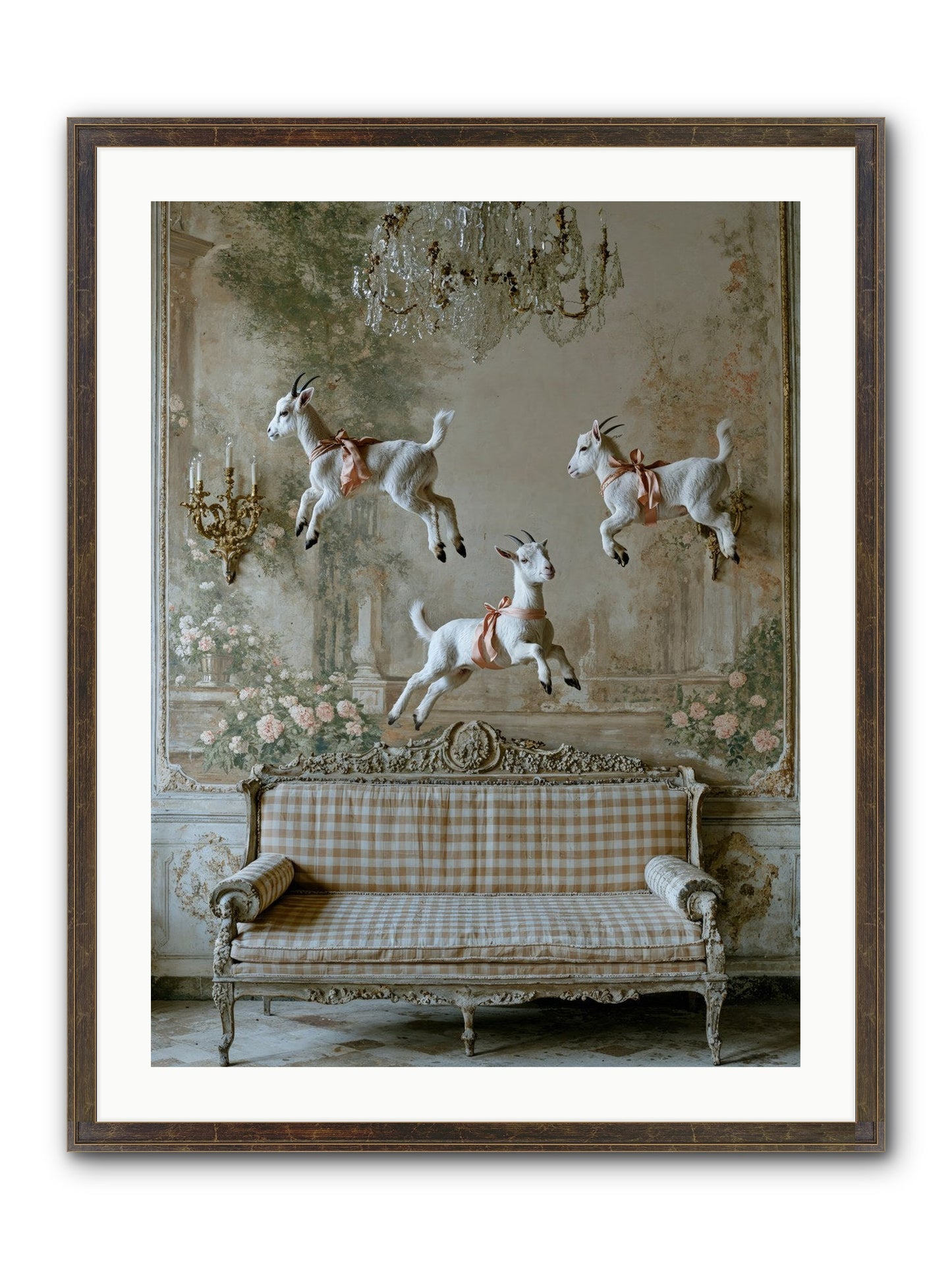 Dance Of Wild Hearts Framed Print - Slimwoods Black/Gold 24x32