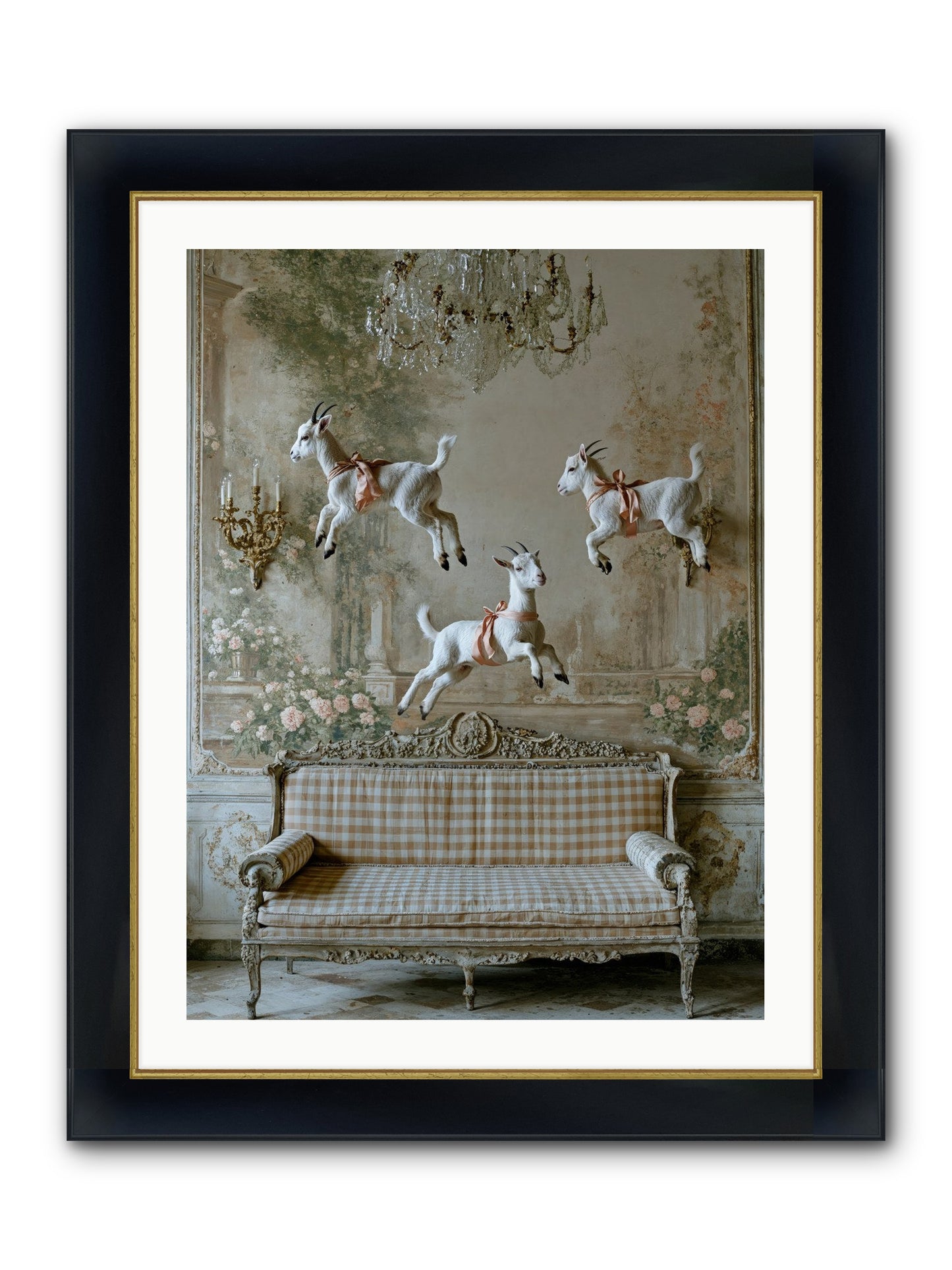 Dance Of Wild Hearts Framed Print - Wide Black w/Gold 24x32