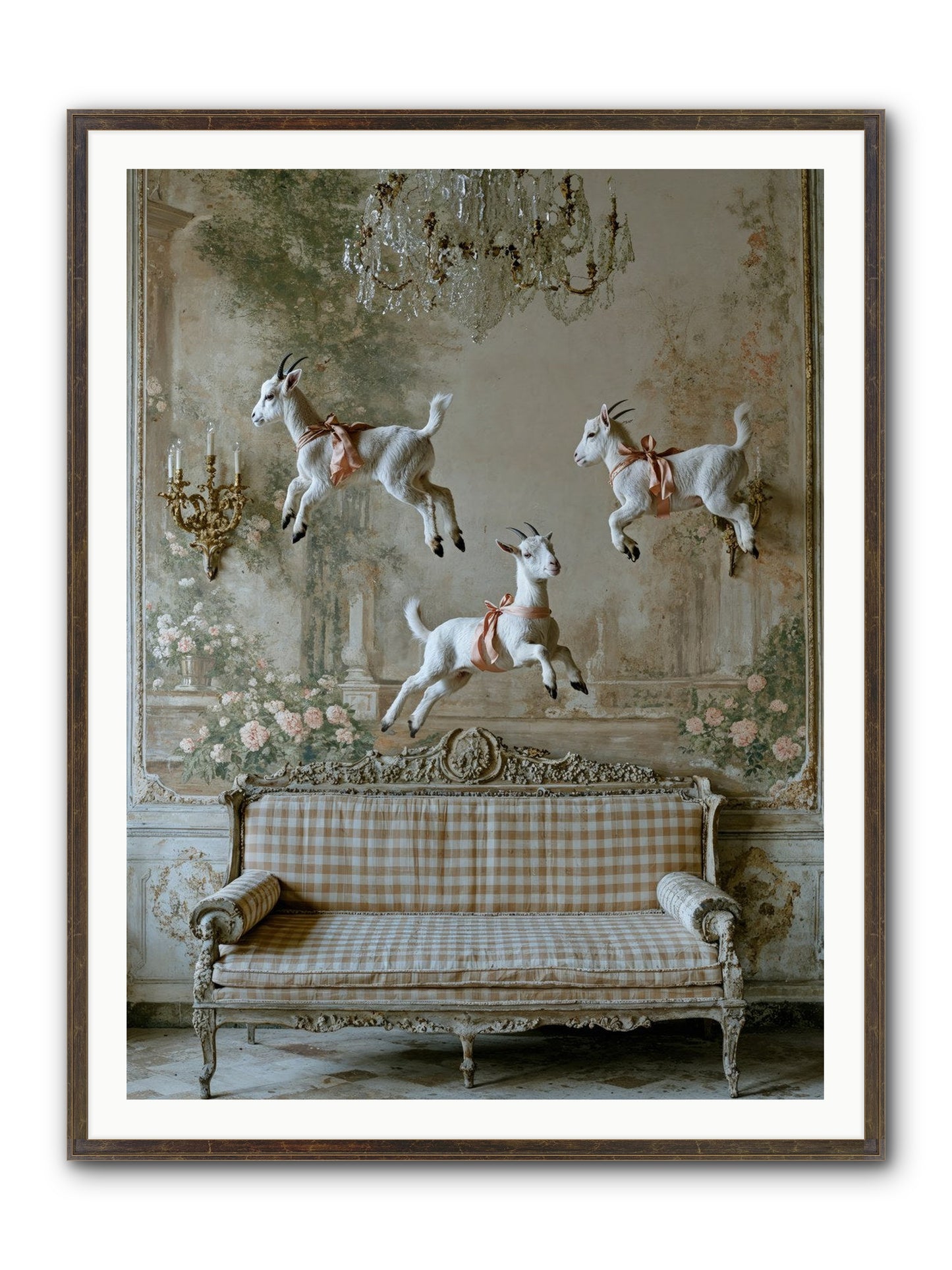 Dance Of Wild Hearts Framed Print - Slimwoods Black/Gold 36x48