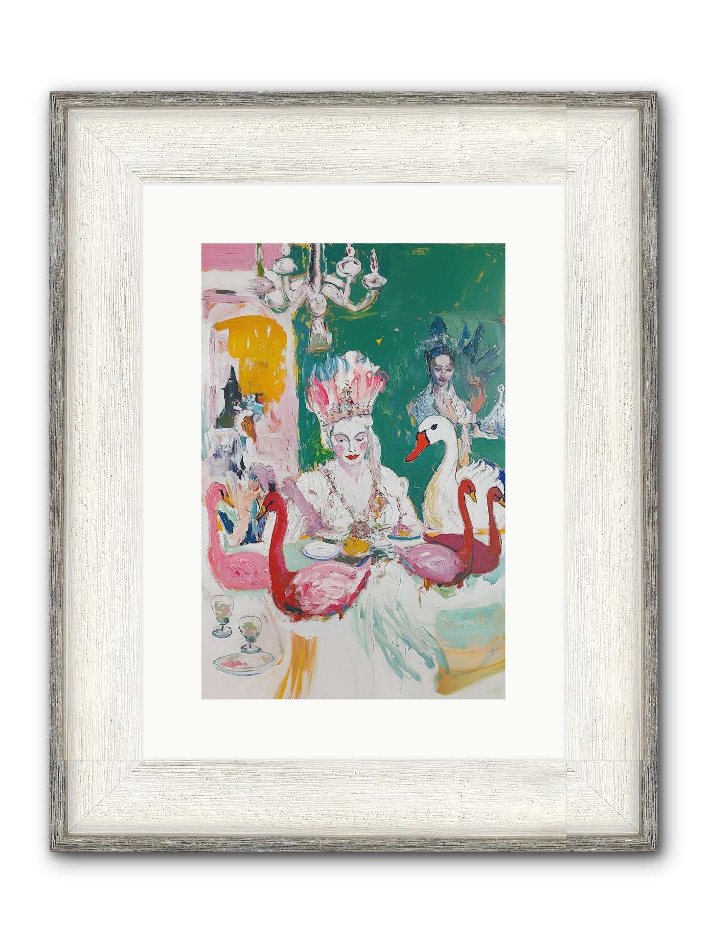 Dance Of Wild Wings Framed Print - Driftwood White 10x15