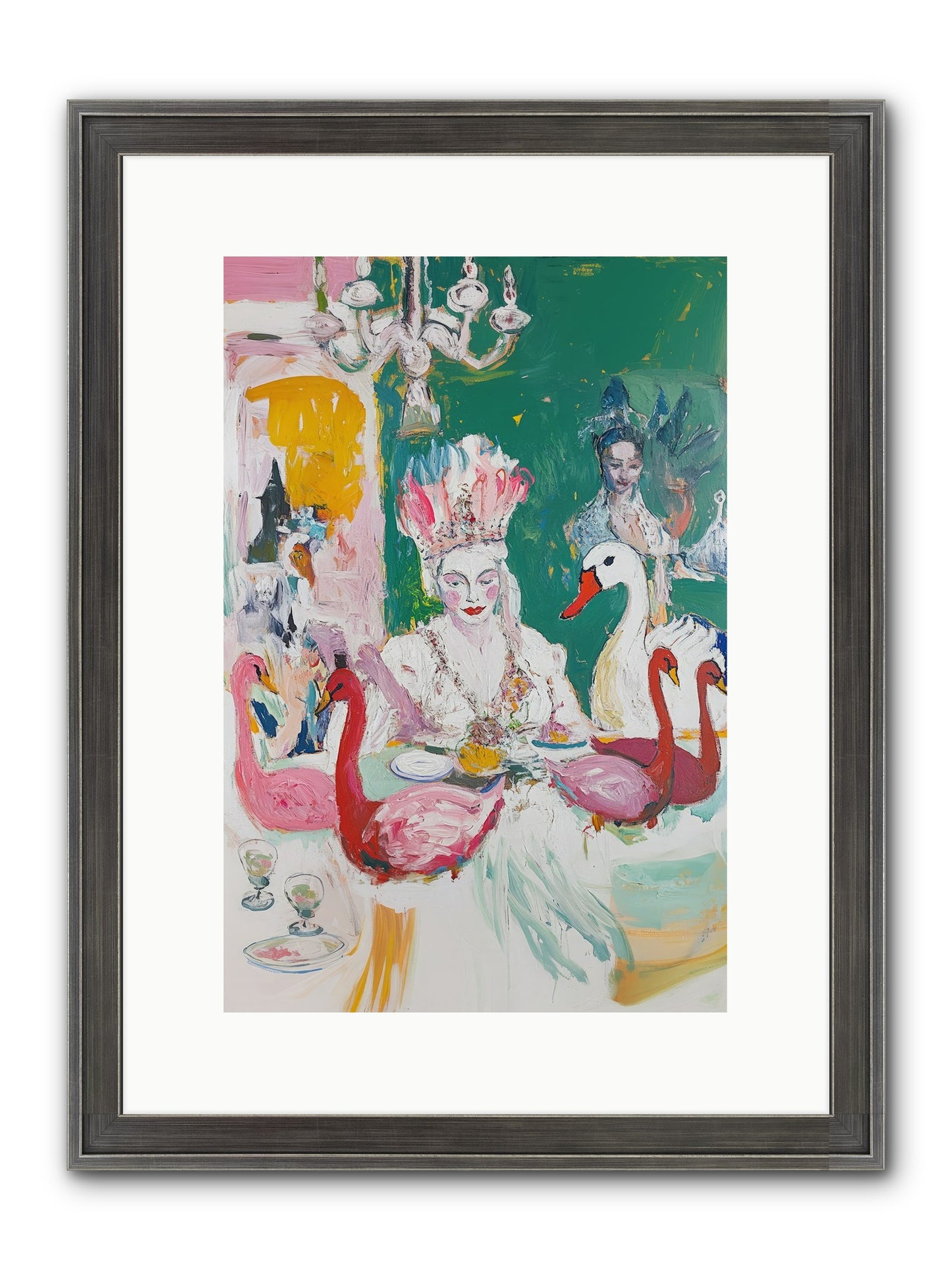Dance Of Wild Wings Framed Print - Slimwoods Black/Silver 10x15