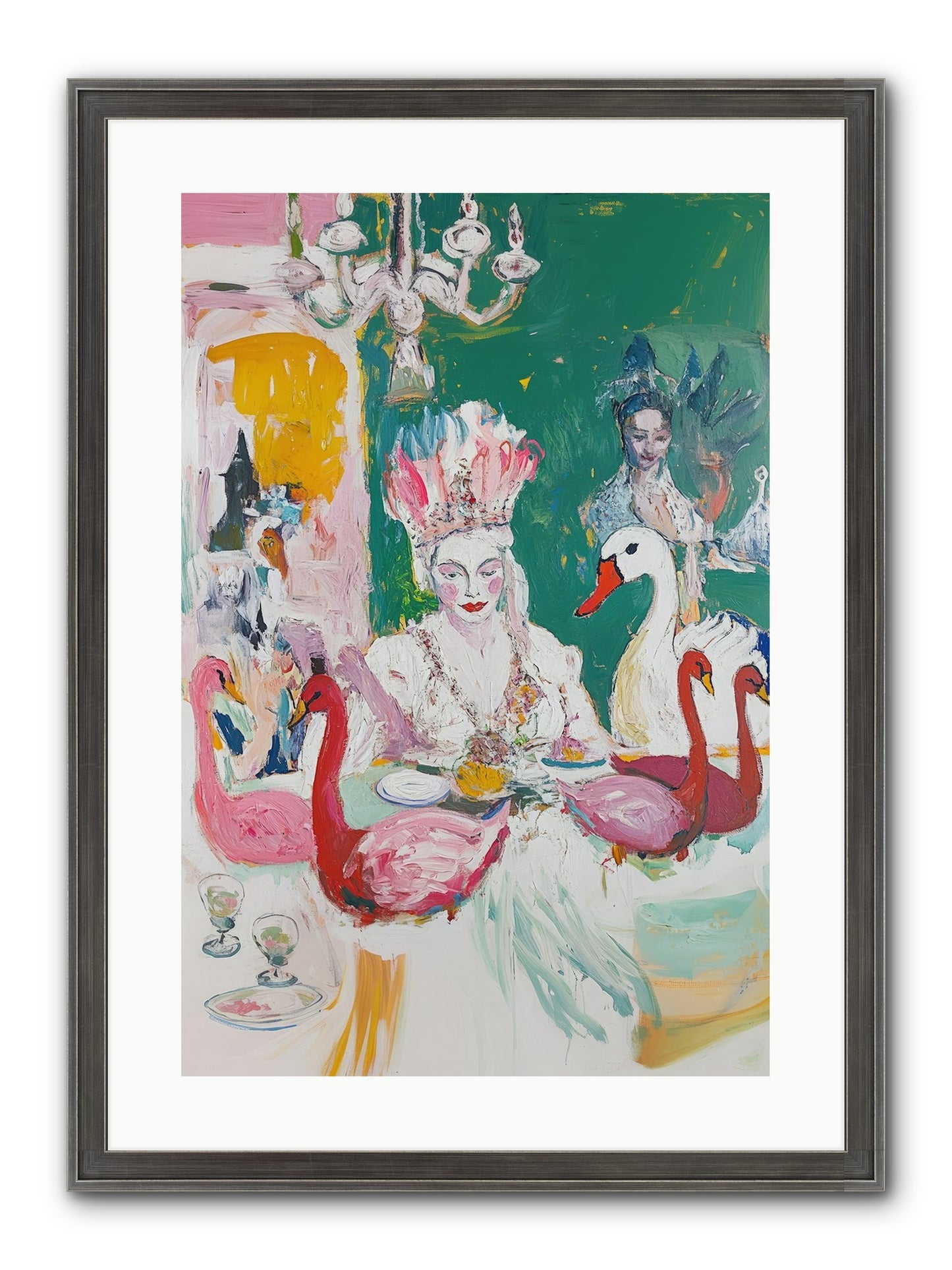 Dance Of Wild Wings Framed Print - Slimwoods Black/Silver 16x24