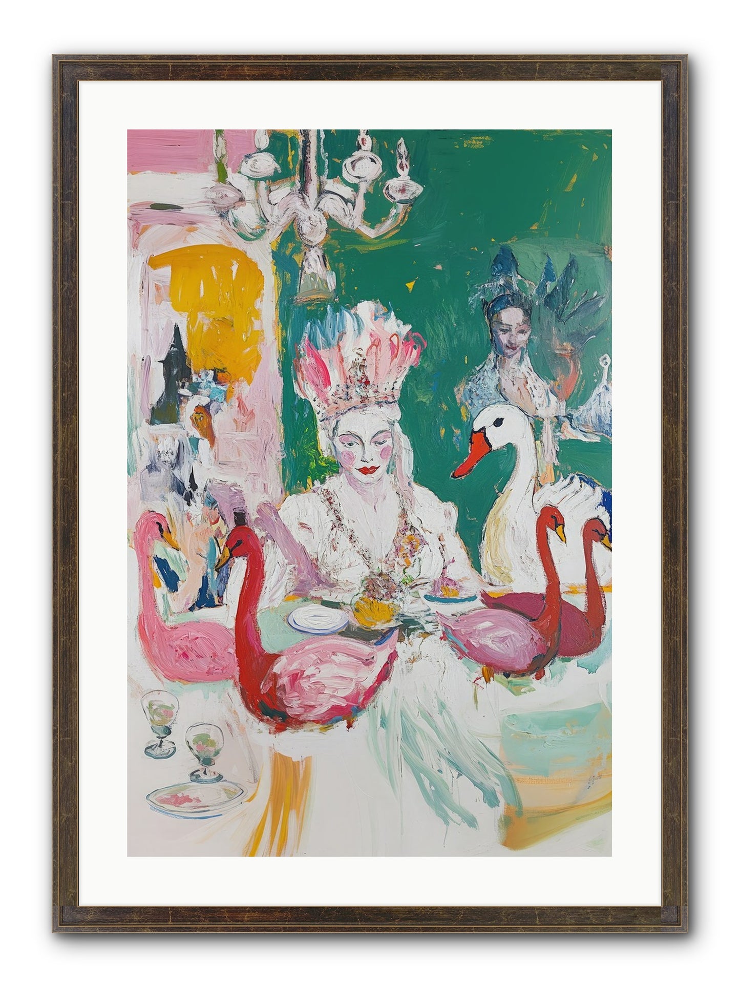 Dance Of Wild Wings Framed Print - Slimwoods Black/Gold 20x30
