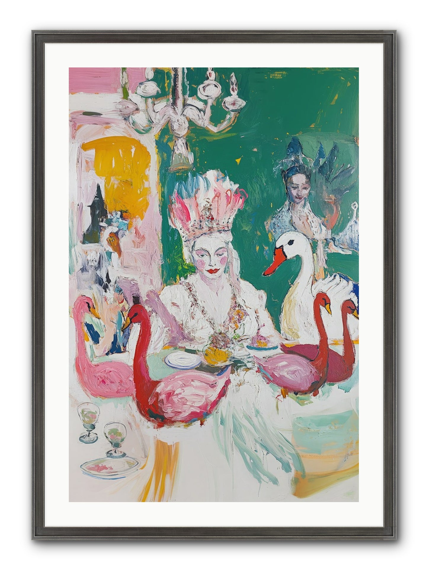 Dance Of Wild Wings Framed Print - Slimwoods Black/Silver 24x36