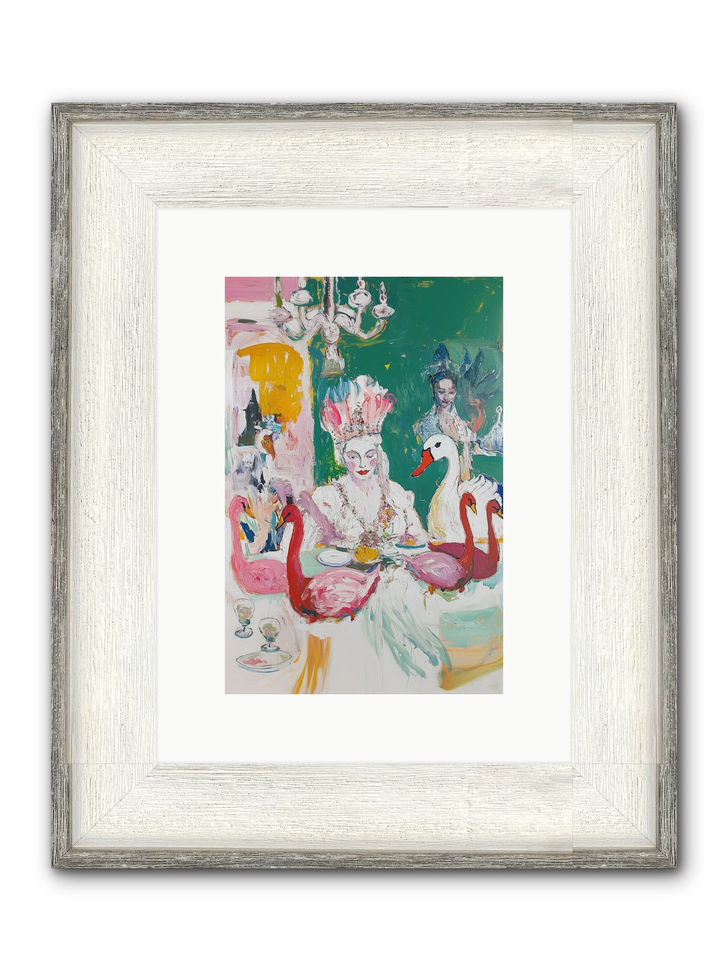 Dance Of Wild Wings Framed Print - Driftwood White 8x12