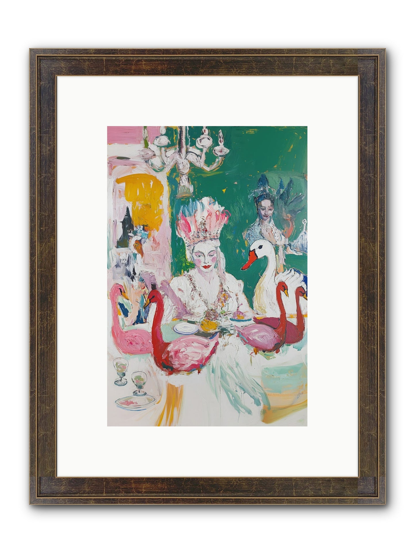 Dance Of Wild Wings Framed Print - Slimwoods Black/Gold 8x12