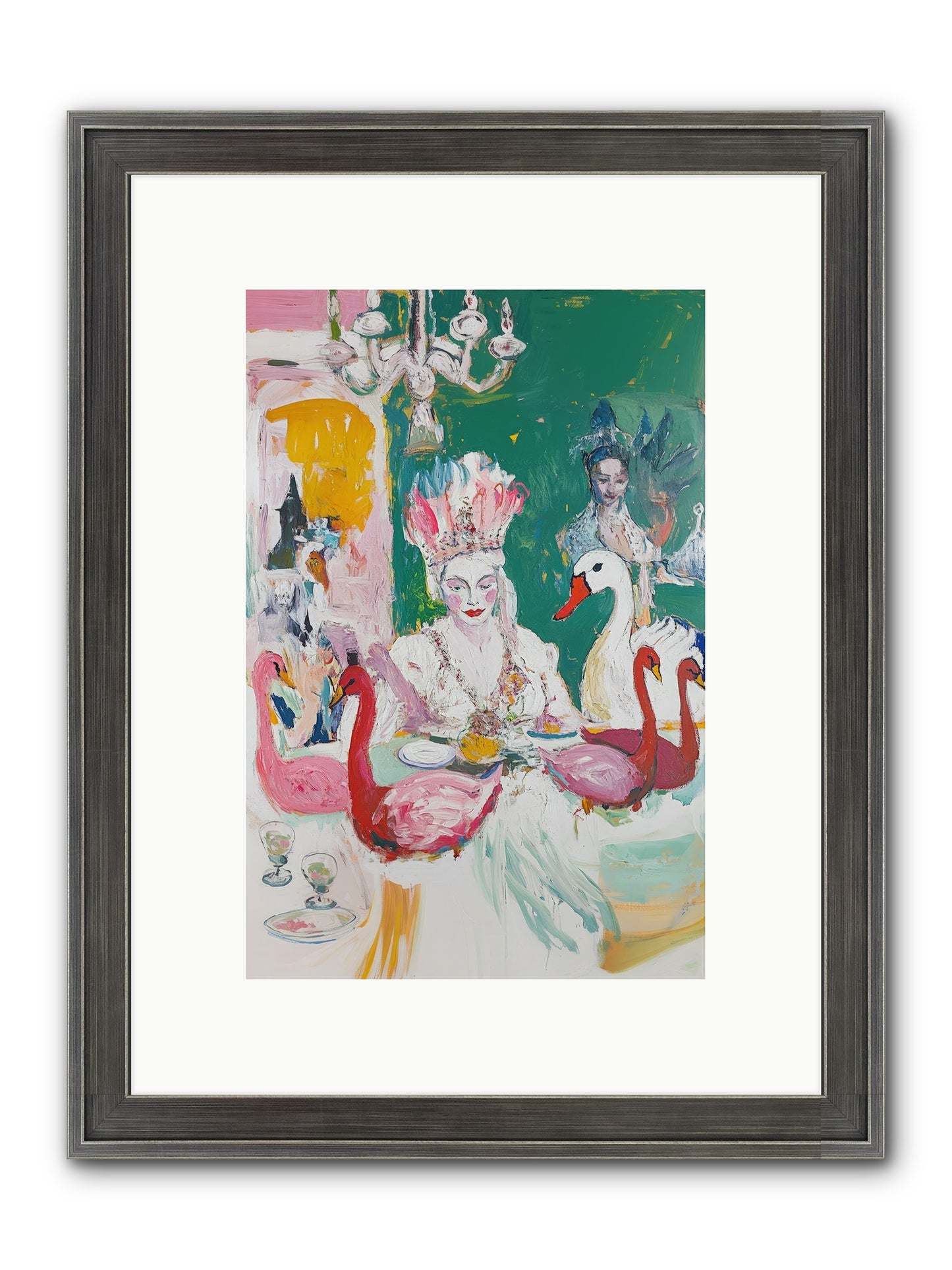 Dance Of Wild Wings Framed Print - Slimwoods Black/Silver 8x12