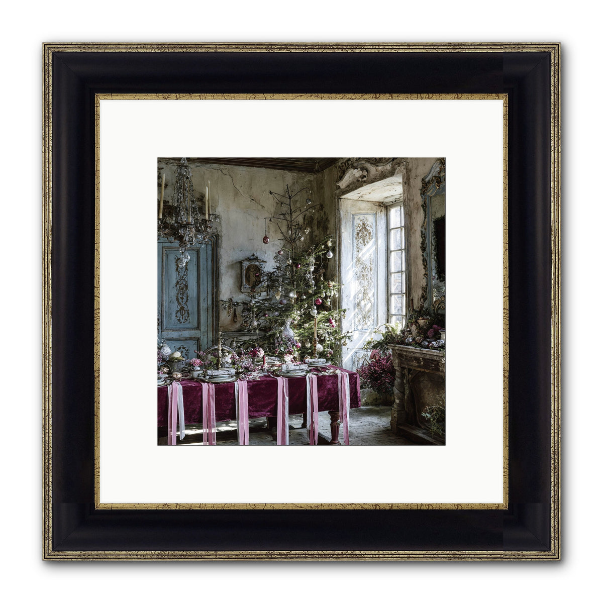 Dancing In Candied Dreams Framed Print - Black & Gold 10x10
