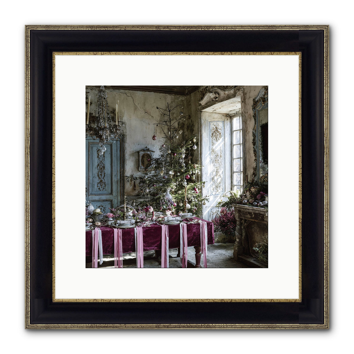 Dancing In Candied Dreams Framed Print - Black & Gold 12x12