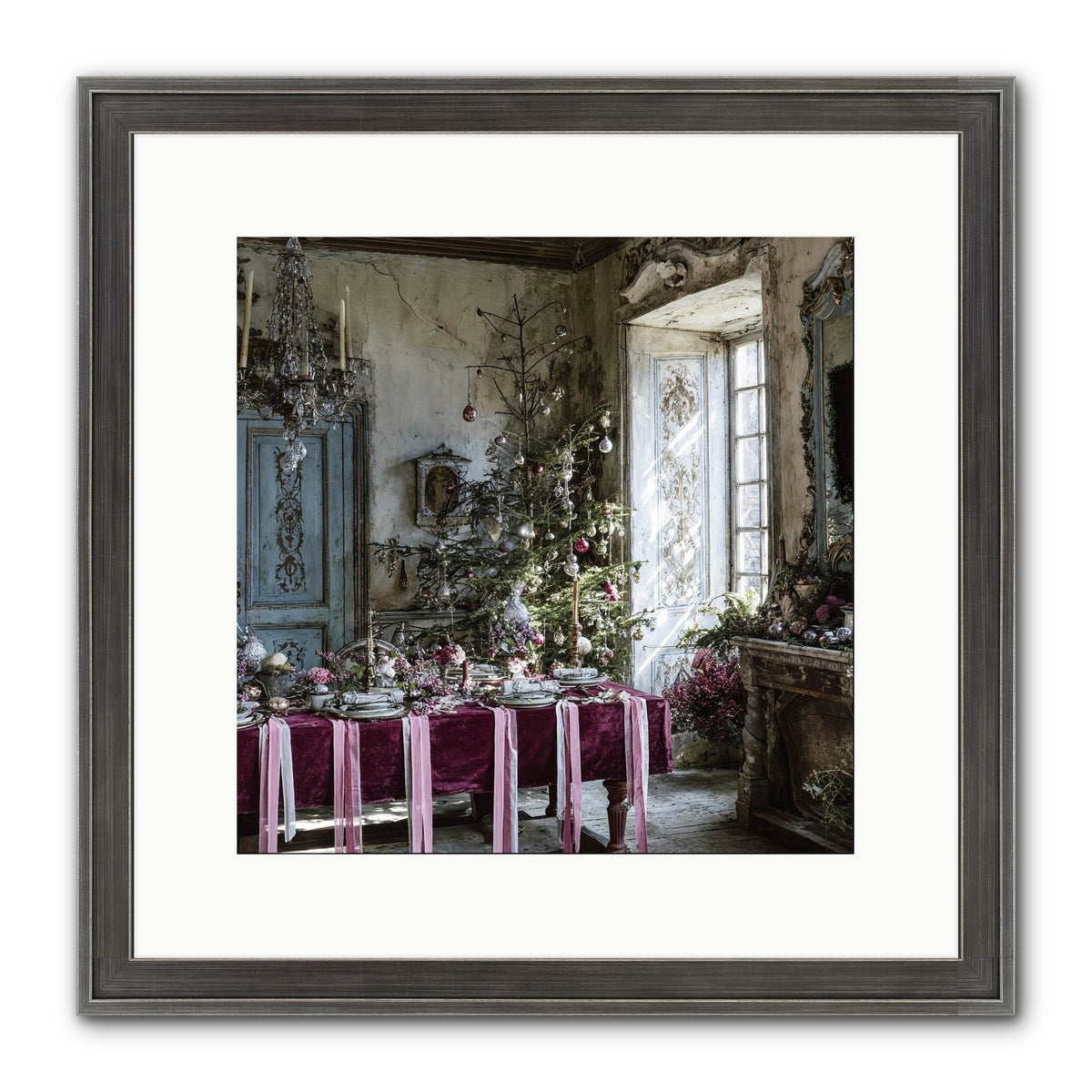 Dancing In Candied Dreams Framed Print - Slimwoods Black/Silver 12x12