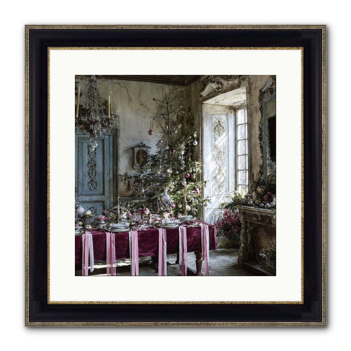 Dancing In Candied Dreams Framed Print - Black & Gold 16x16