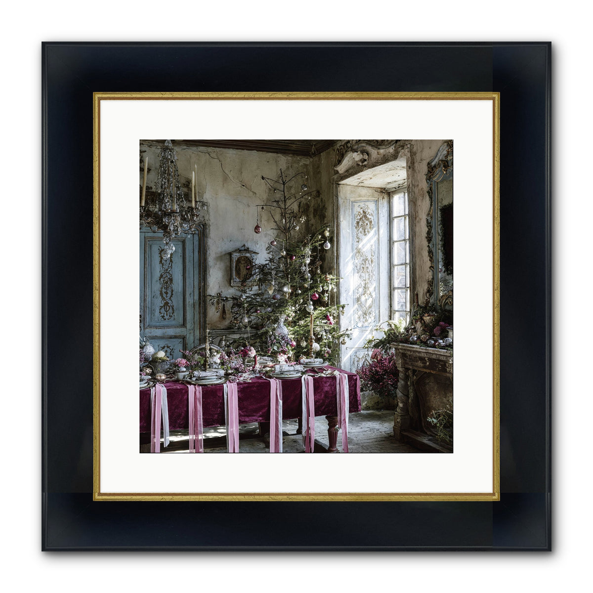 Dancing In Candied Dreams Framed Print - Wide Black w/Gold 16x16
