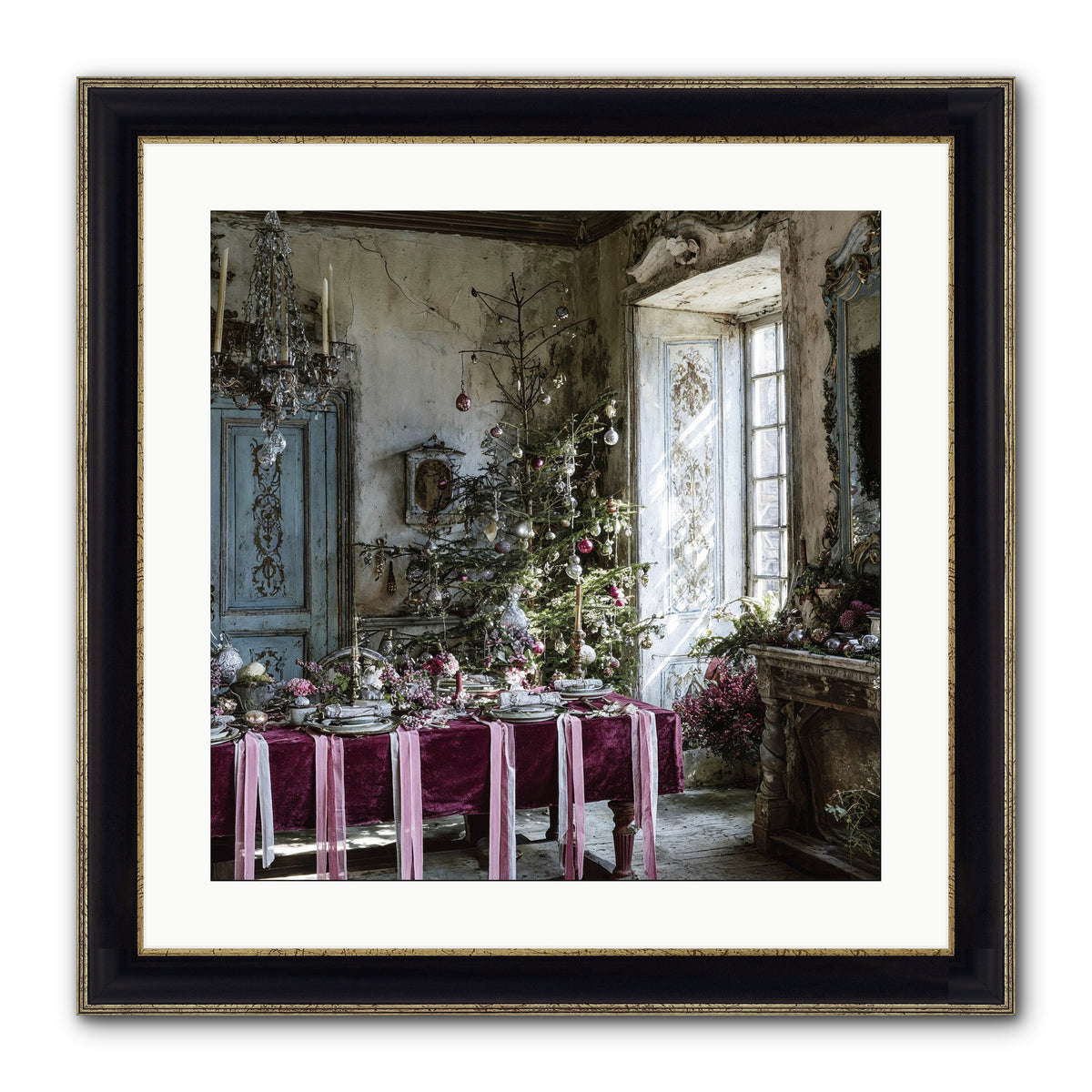 Dancing In Candied Dreams Framed Print - Black & Gold 20x20