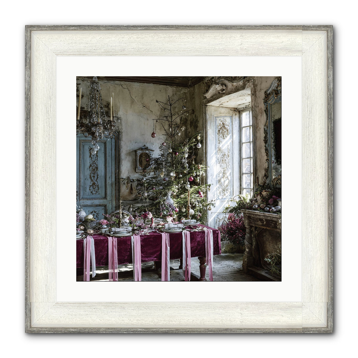 Dancing In Candied Dreams Framed Print - Driftwood White 20x20