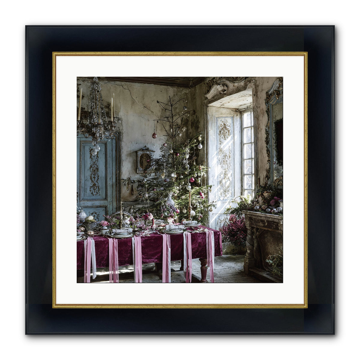 Dancing In Candied Dreams Framed Print - Wide Black w/Gold 20x20
