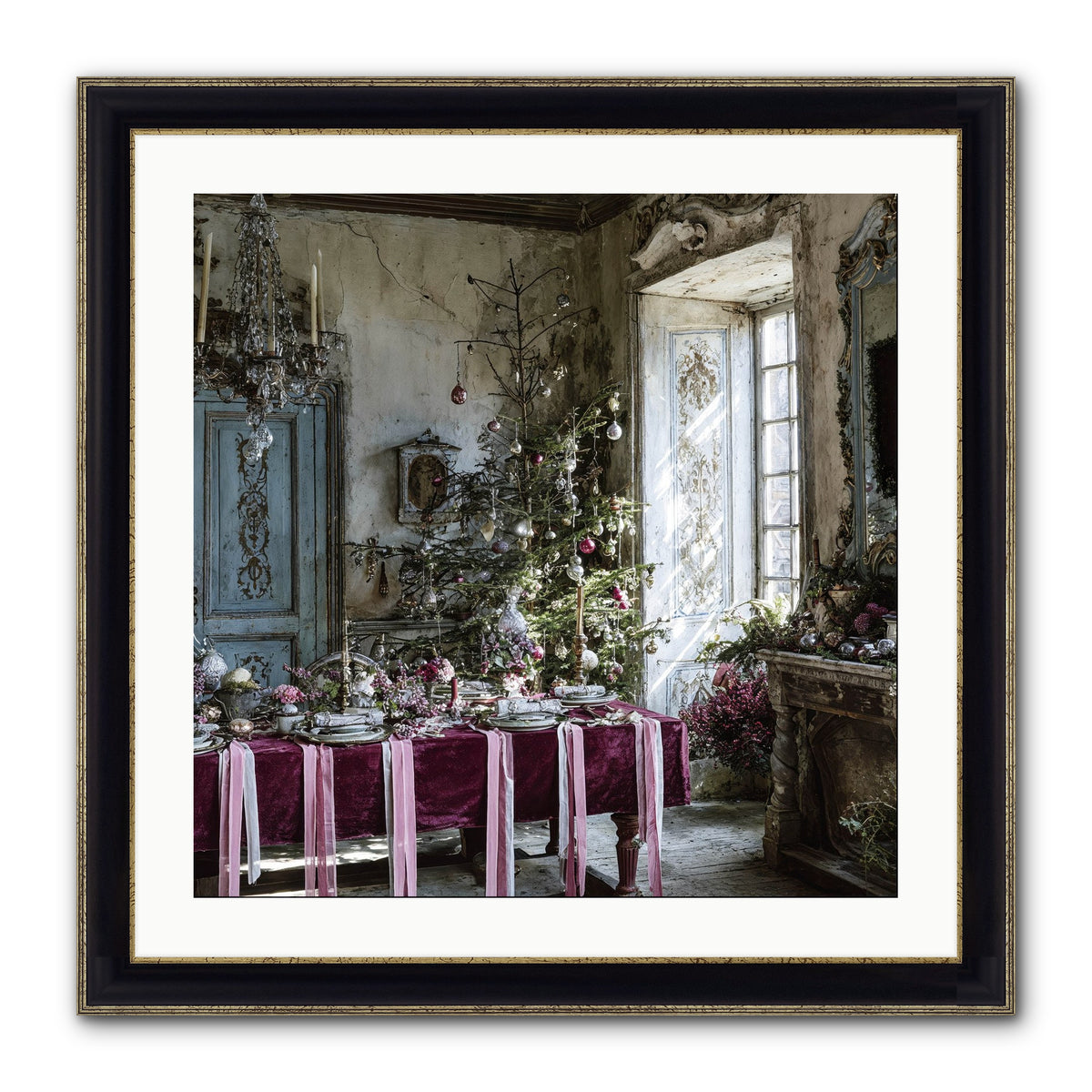 Dancing In Candied Dreams Framed Print - Black & Gold 24x24