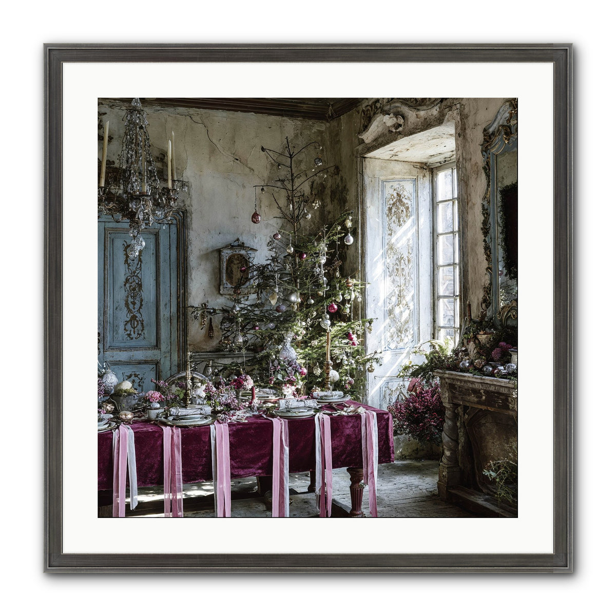 Dancing In Candied Dreams Framed Print - Slimwoods Black/Silver 24x24