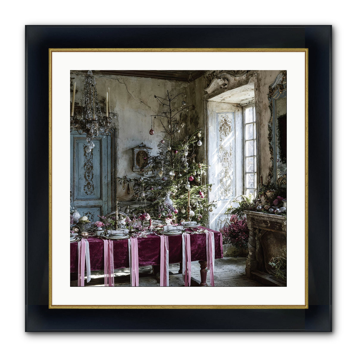 Dancing In Candied Dreams Framed Print - Wide Black w/Gold 24x24
