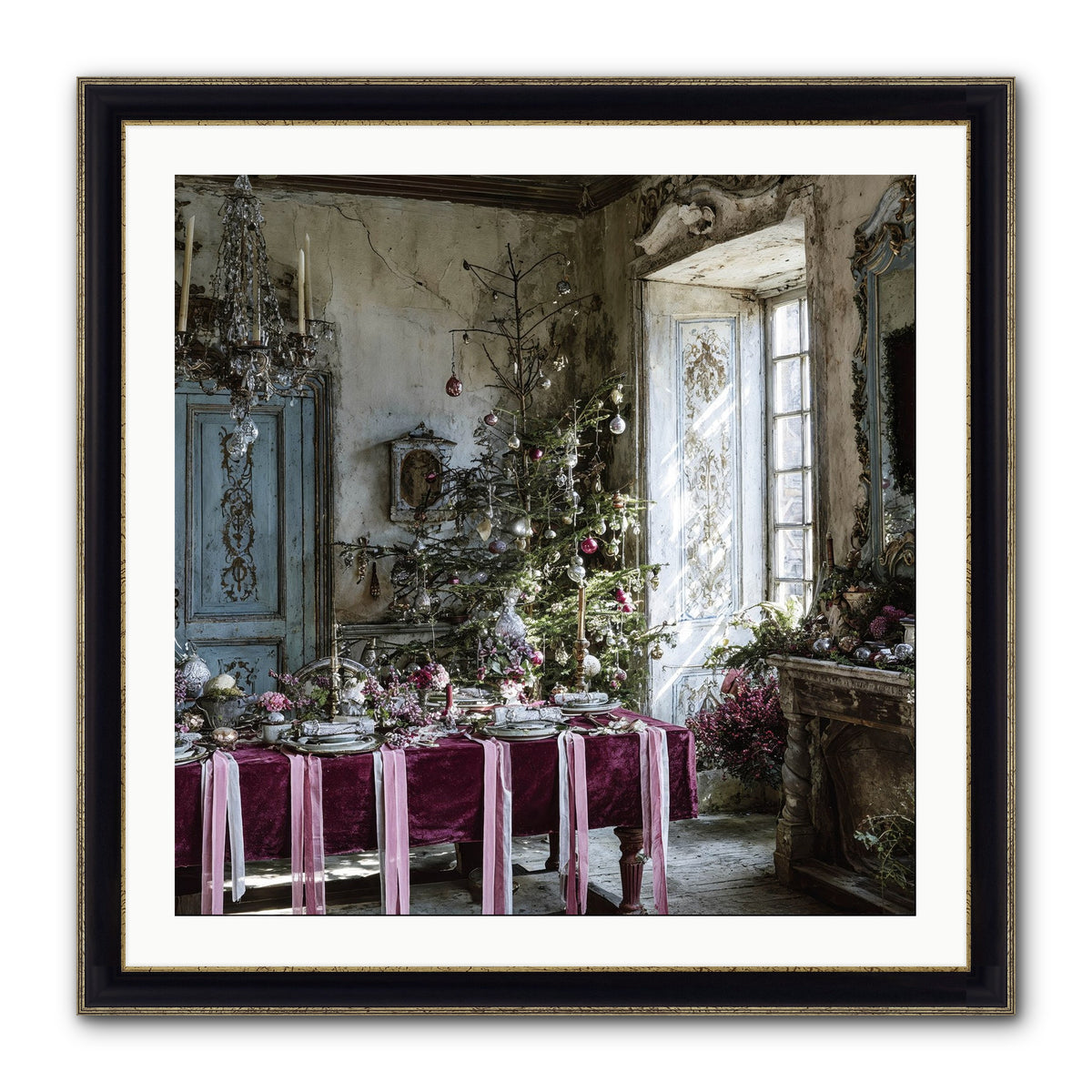Dancing In Candied Dreams Framed Print - Black & Gold 30x30
