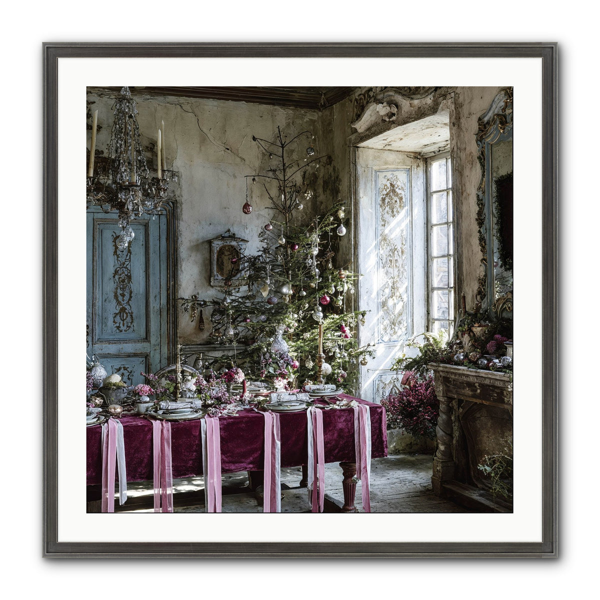 Dancing In Candied Dreams Framed Print - Slimwoods Black/Silver 30x30