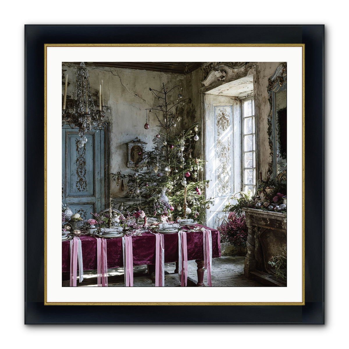 Dancing In Candied Dreams Framed Print - Wide Black w/Gold 30x30