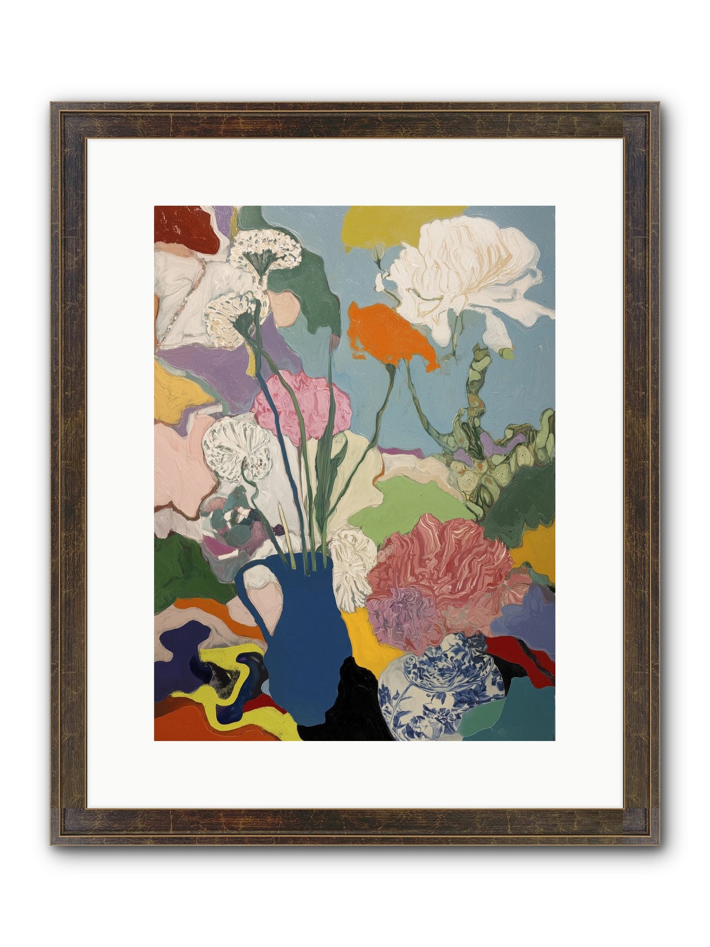 Dancing Petals Framed Print - Slimwoods Black/Gold 12x16
