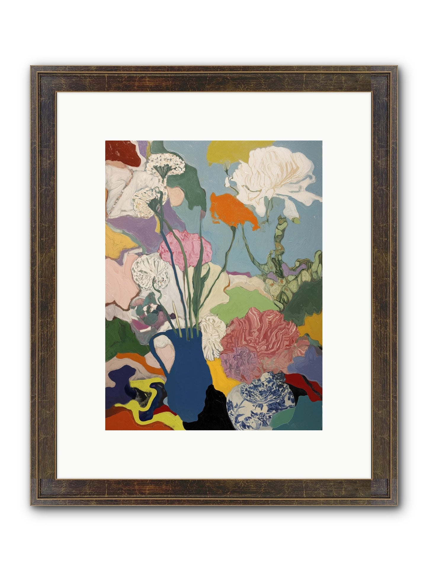 Dancing Petals Framed Print - Slimwoods Black/Gold 9x12