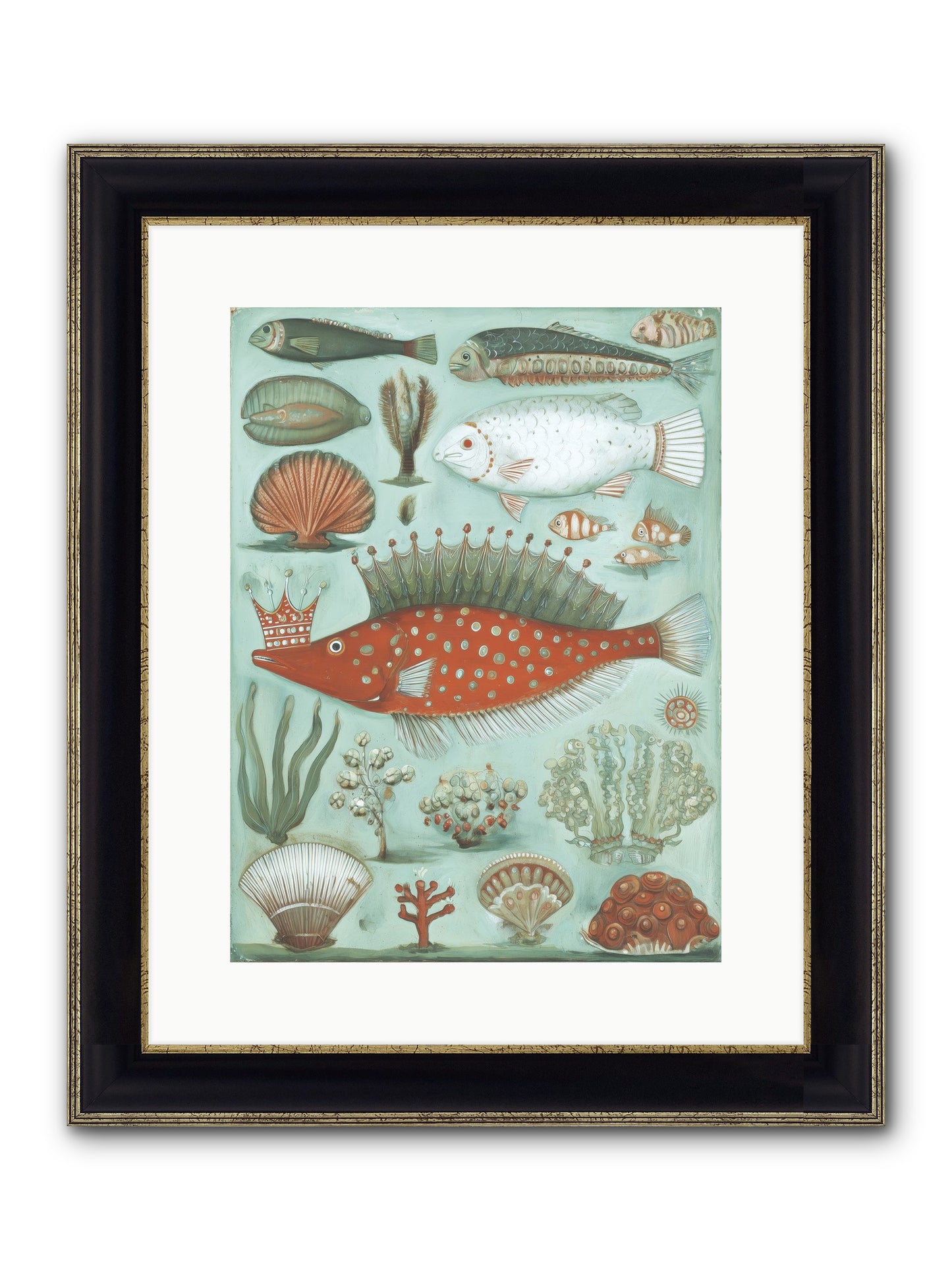 Dancing Silence Framed Print - Black & Gold 12x16