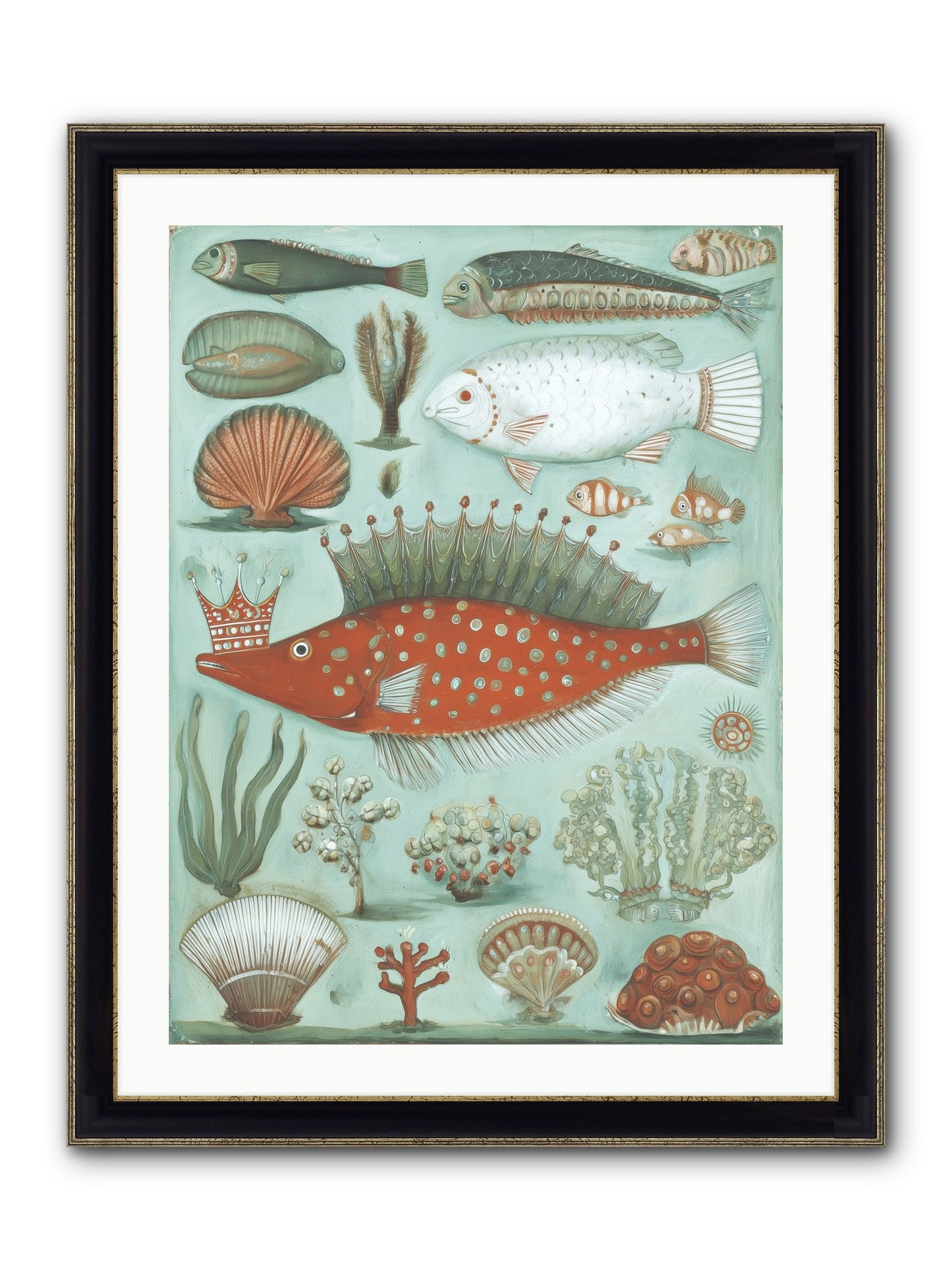 Dancing Silence Framed Print - Black & Gold 24x32
