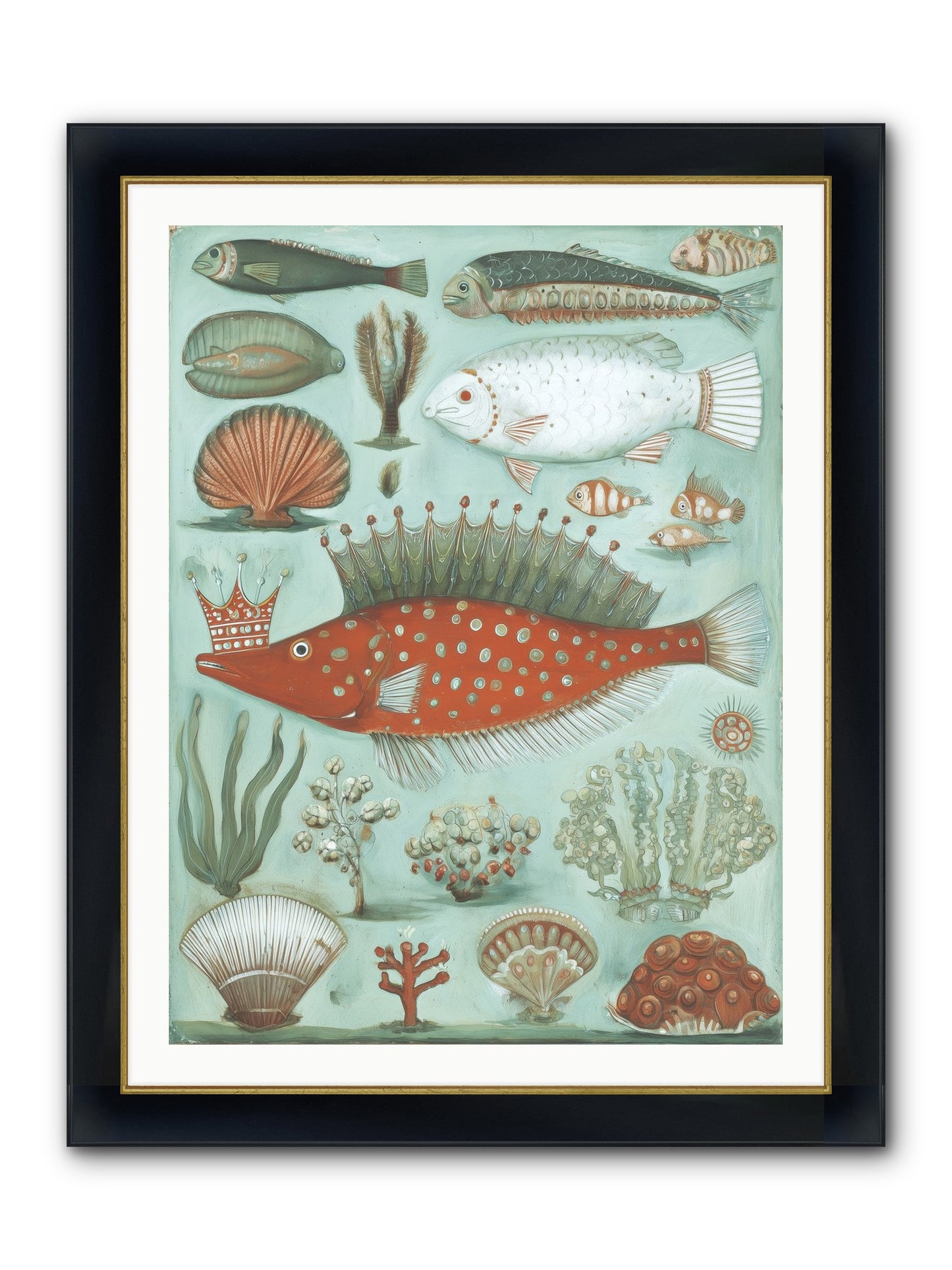Dancing Silence Framed Print - Wide Black w/Gold 30x40