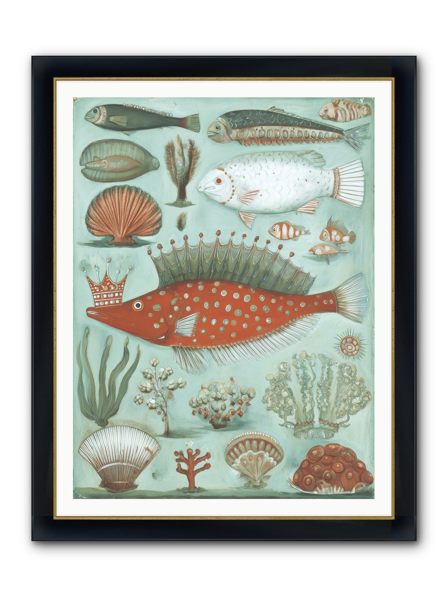Dancing Silence Framed Print - Wide Black w/Gold 36x48