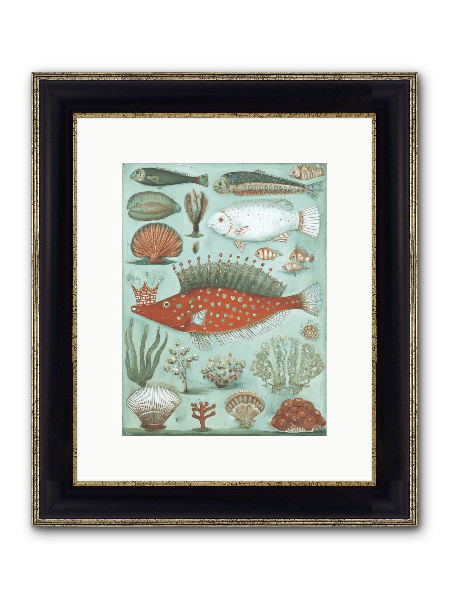 Dancing Silence Framed Print - Black & Gold 9x12