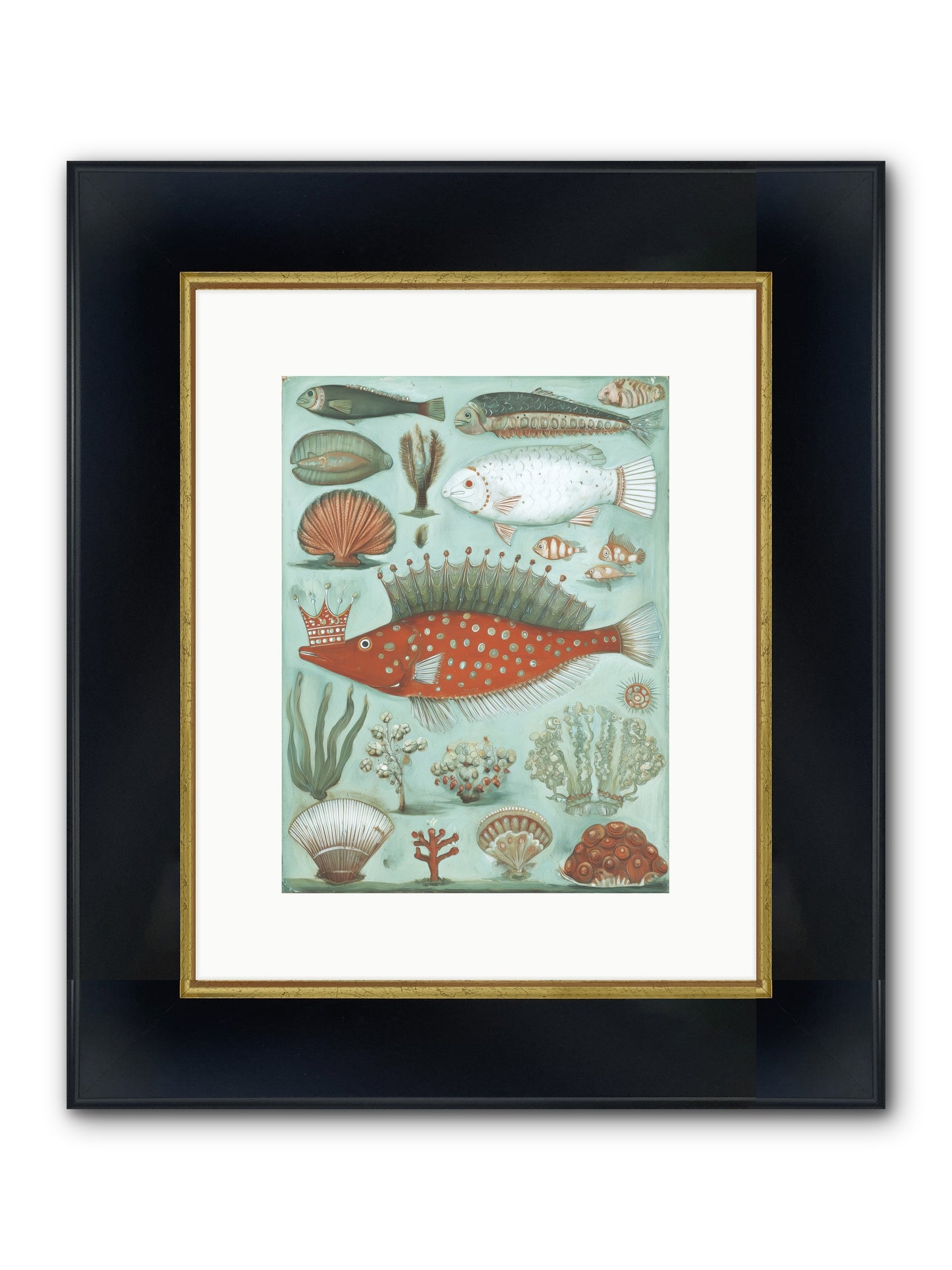 Dancing Silence Framed Print - Wide Black w/Gold 9x12