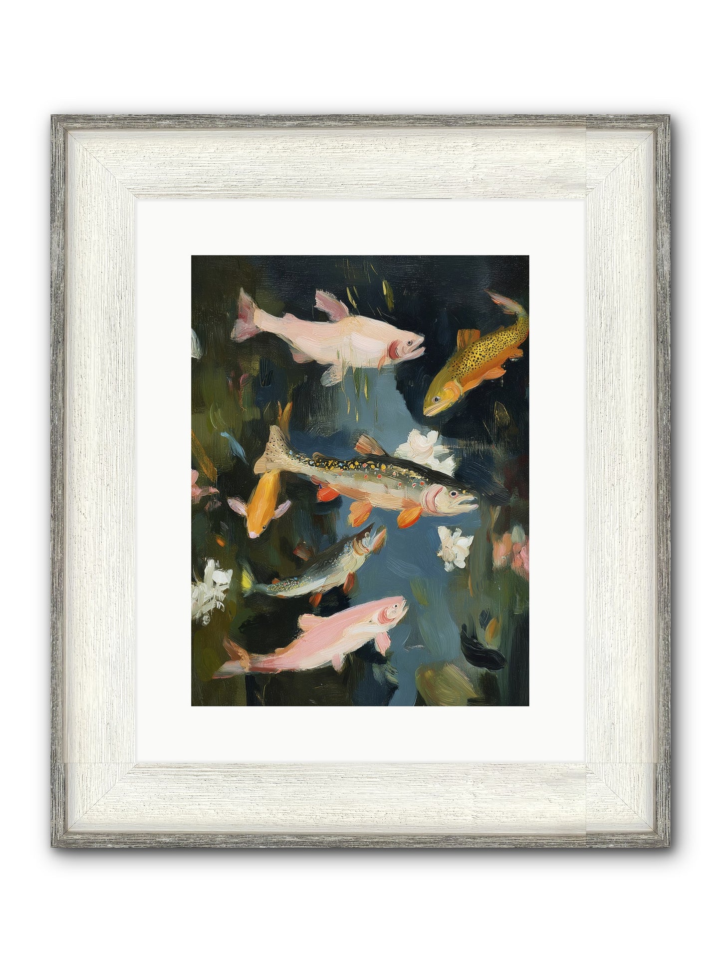 Dancing Through Deep Framed Print - Driftwood White 12x16