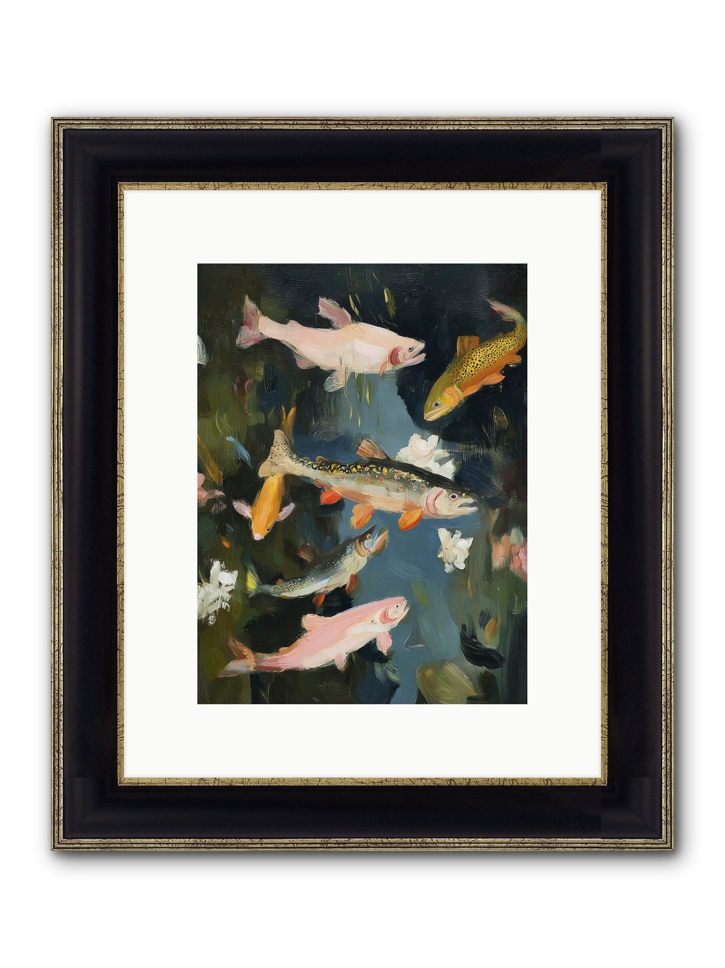 Dancing Through Deep Framed Print - Black & Gold 9x12